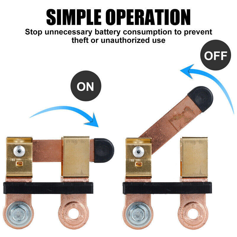 Auto Battery Disconnect Switch Blade Side Post Terminal Car Shut Cut Off Vehicle