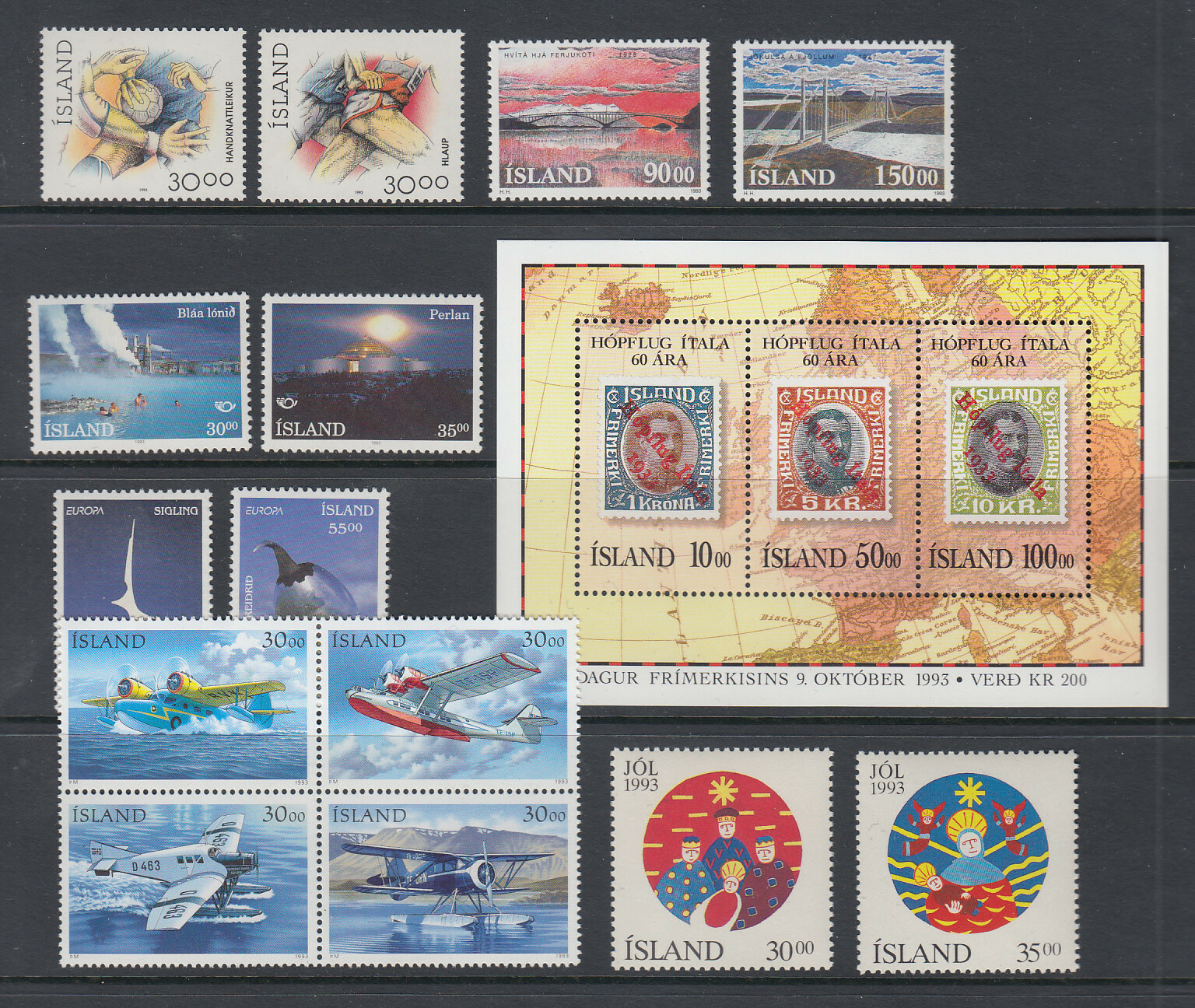 Iceland Complete Year 1993 Mint Never Hinged