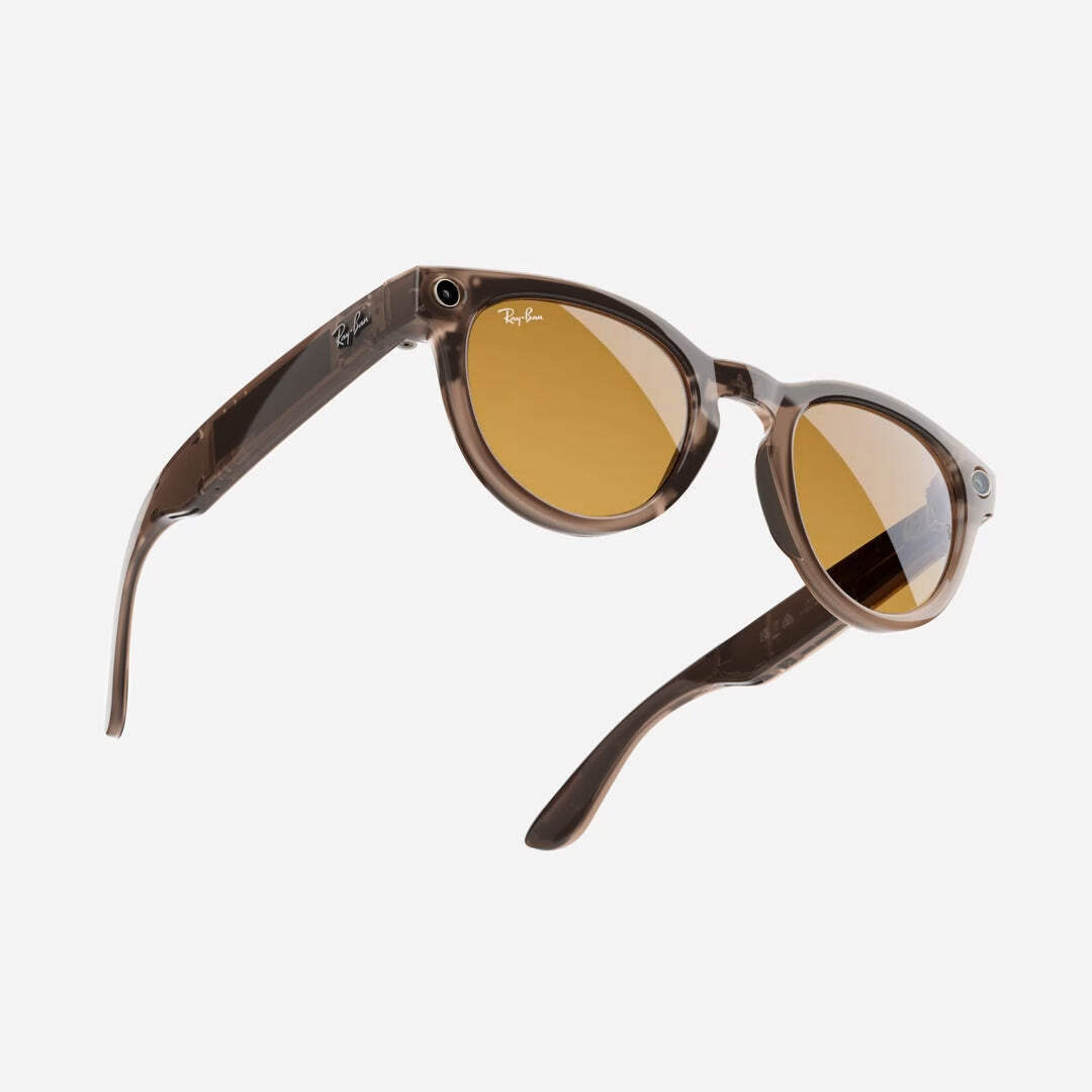 Ray-Ban Meta Headliner (Refurbished), Shiny Warm Stone Transparent / Saffron Yel
