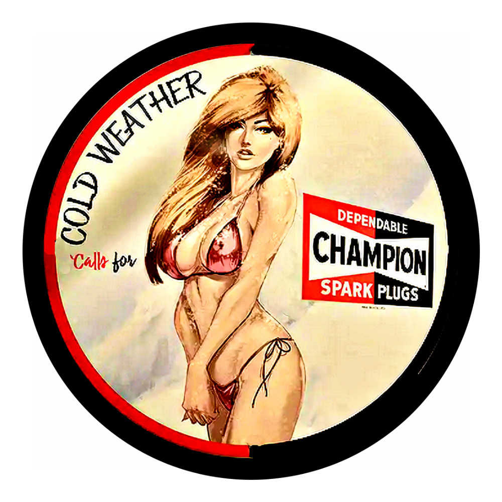 Champion Spark Plug Decal/Sticker/Garage Sign Vintage Replicas 70's Racing