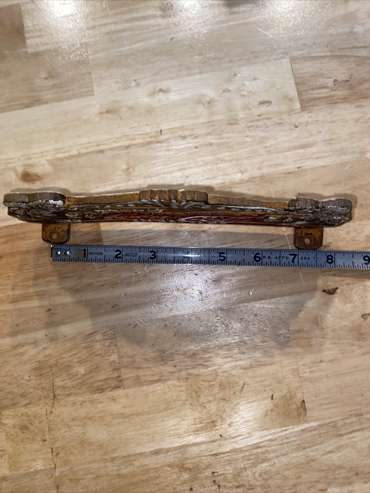 Coca Cola Cash Register Sign Plaque Cast Iron Metal Patina Soda Pepsi Collector