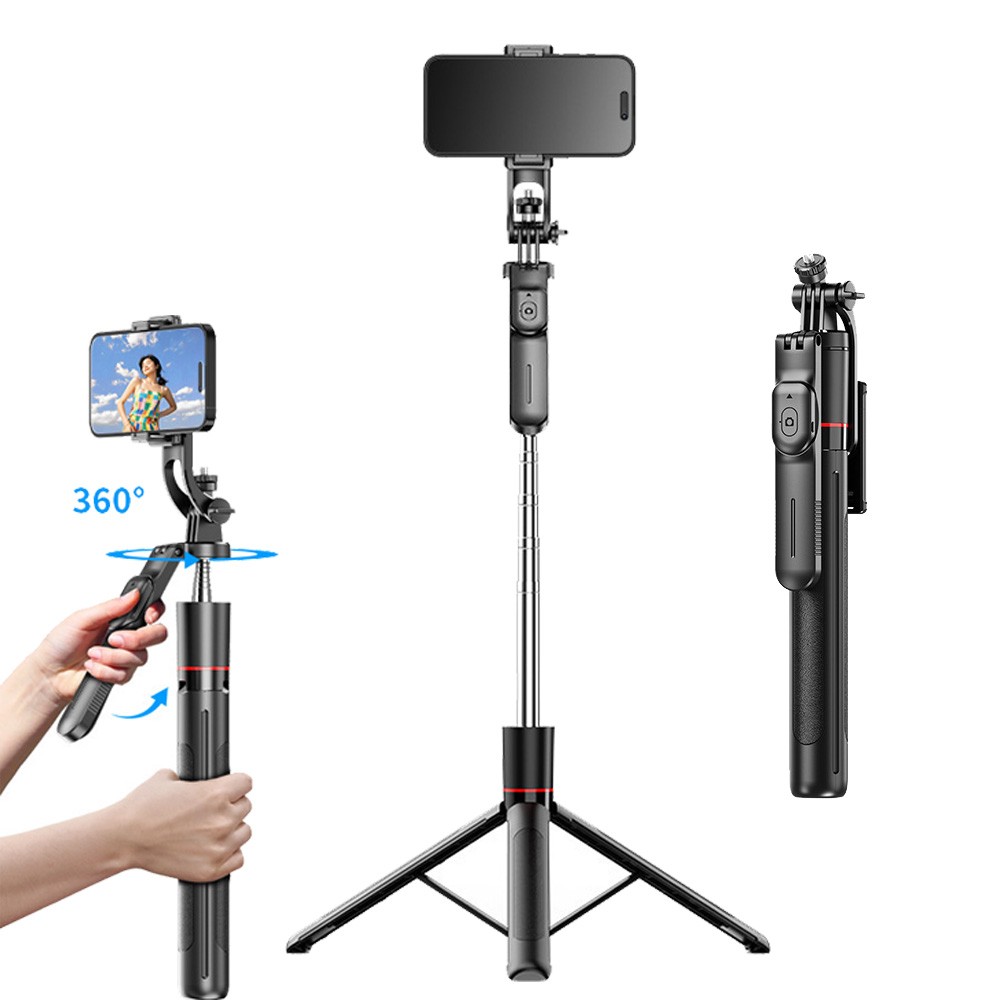 67" Cell Phone Selfie Stick Tripod Wireless Remote Extendable for iPhone/Android