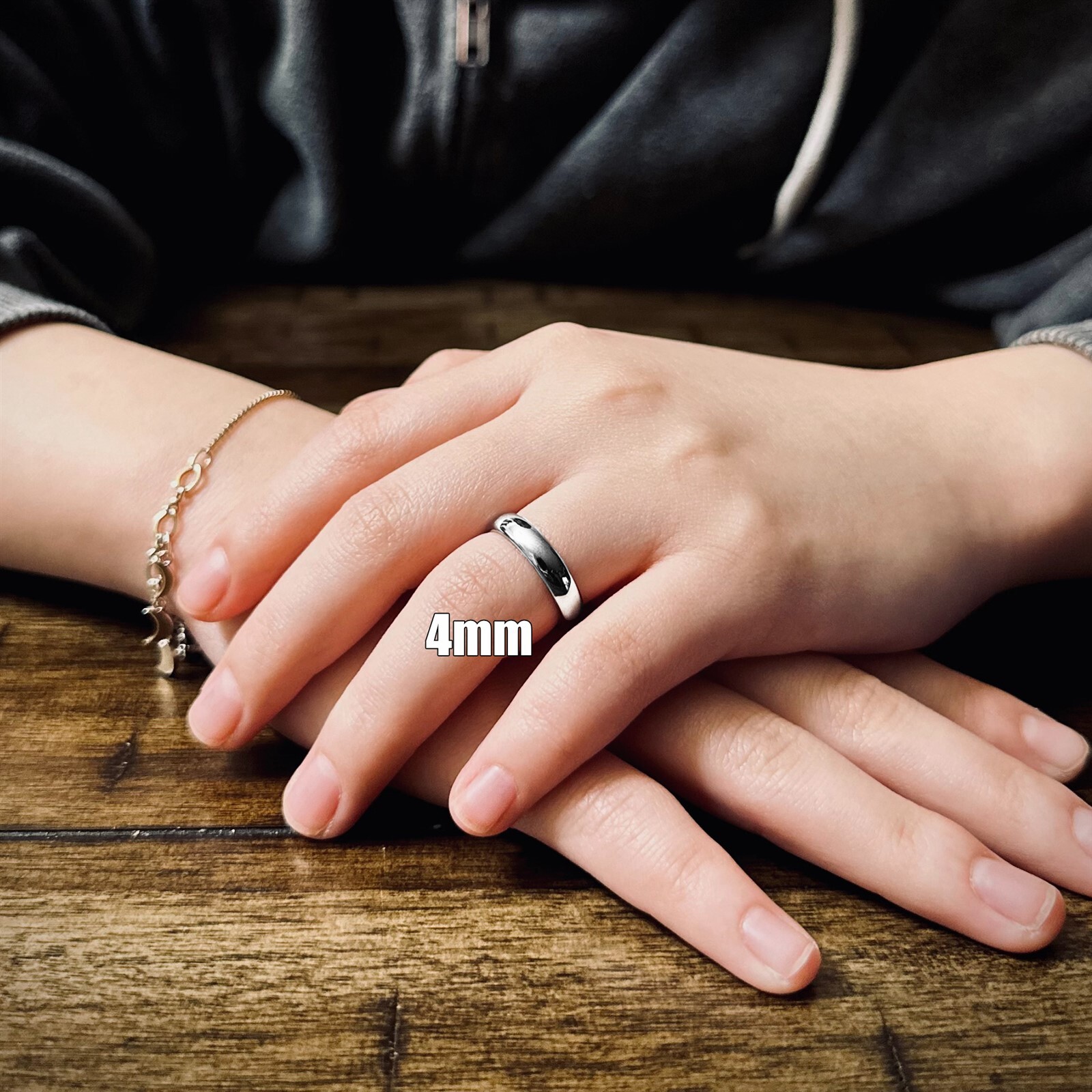 Tungsten Carbide Silver Polished Plain Wedding Band Ring 2mm 3mm 4mm 6mm 8mm