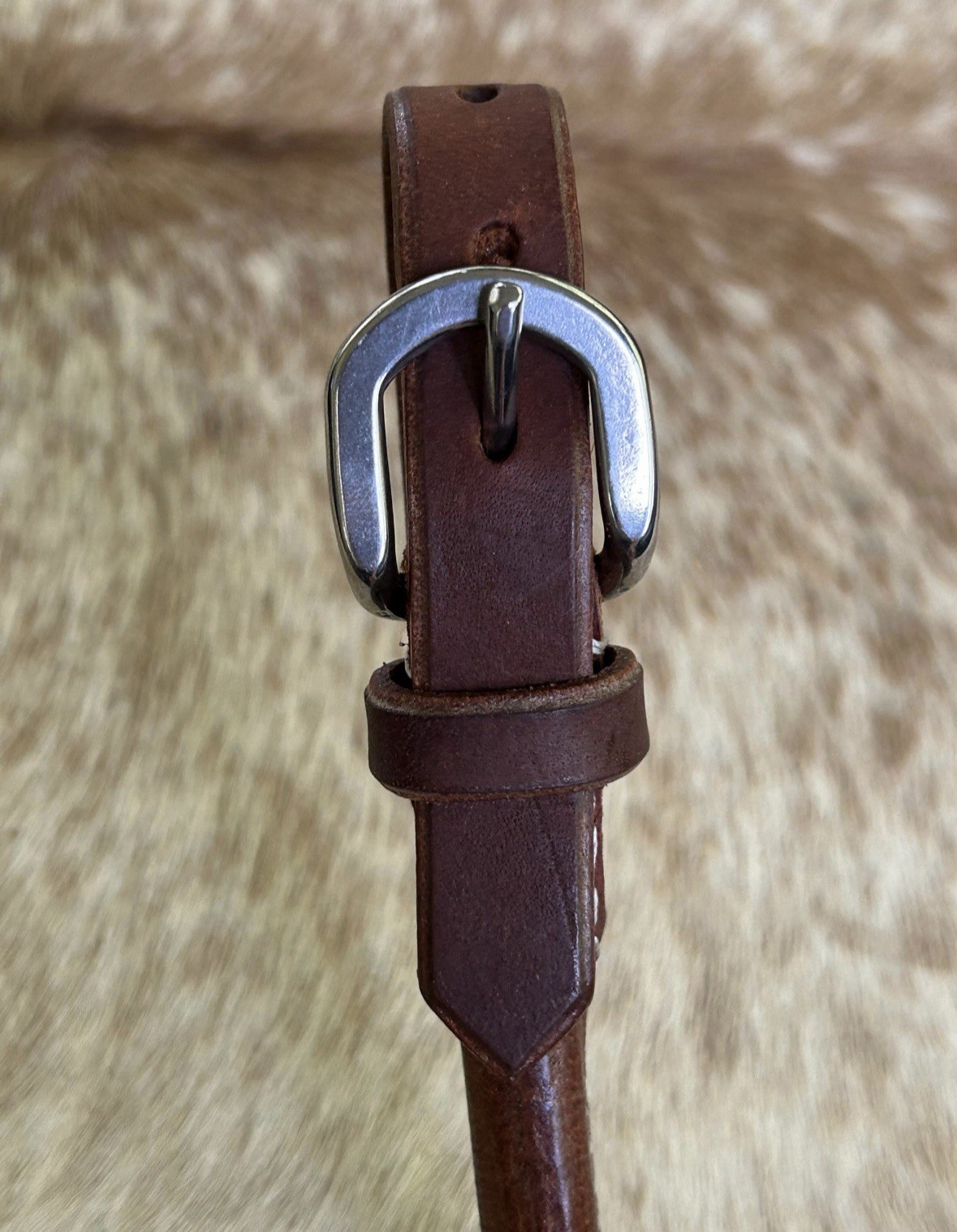 Harness Leather Western Rolled Curb Strap for Horse Bridles Horse Tack FREE SHIP