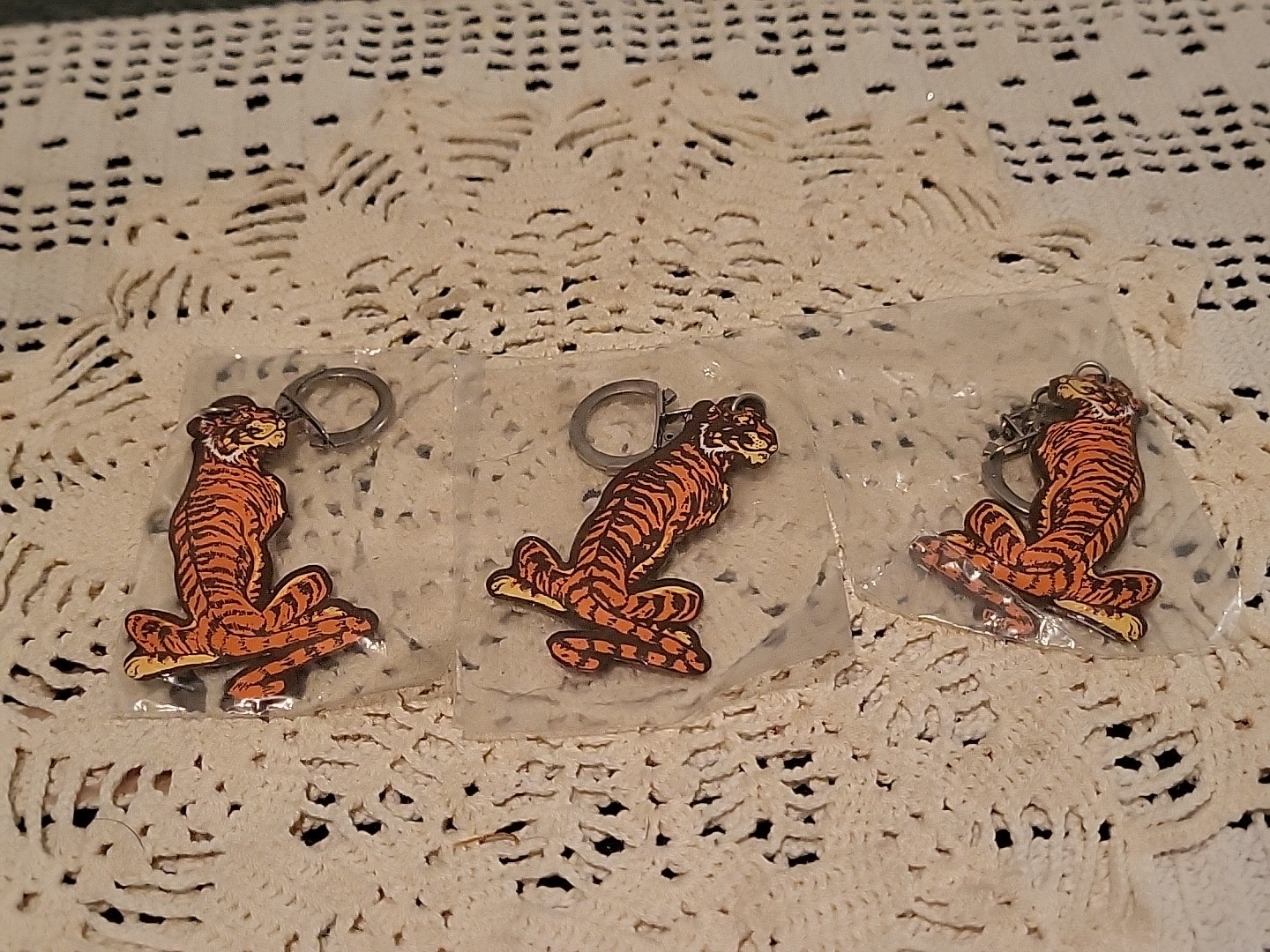Vtg Esso Exxon Tiger in your Tank Keychains Advertising Sealed New Old Stock