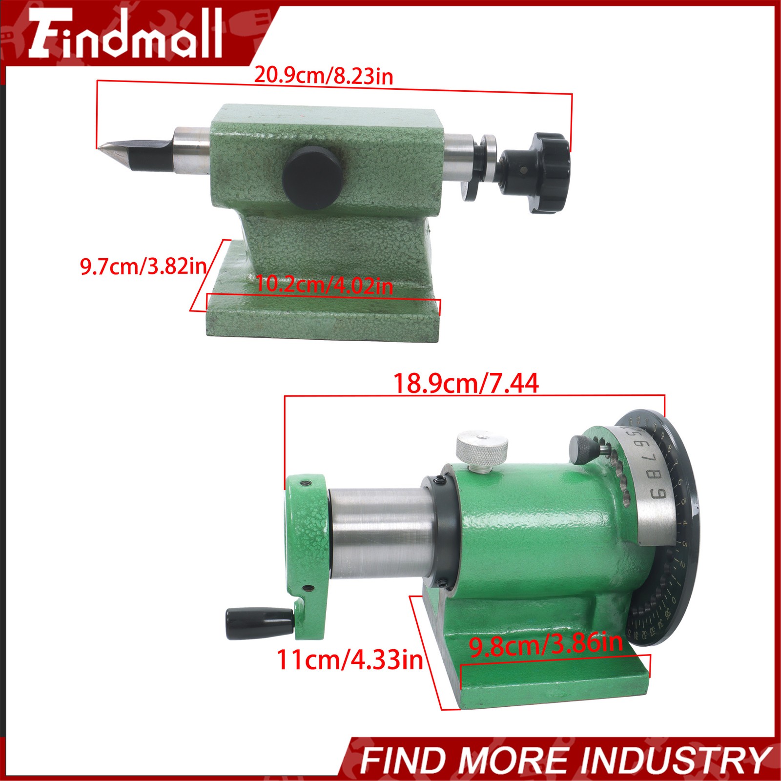 Findmall 5C Spin Index Fixture With Tailstock Grinder Driller Machine Indexing