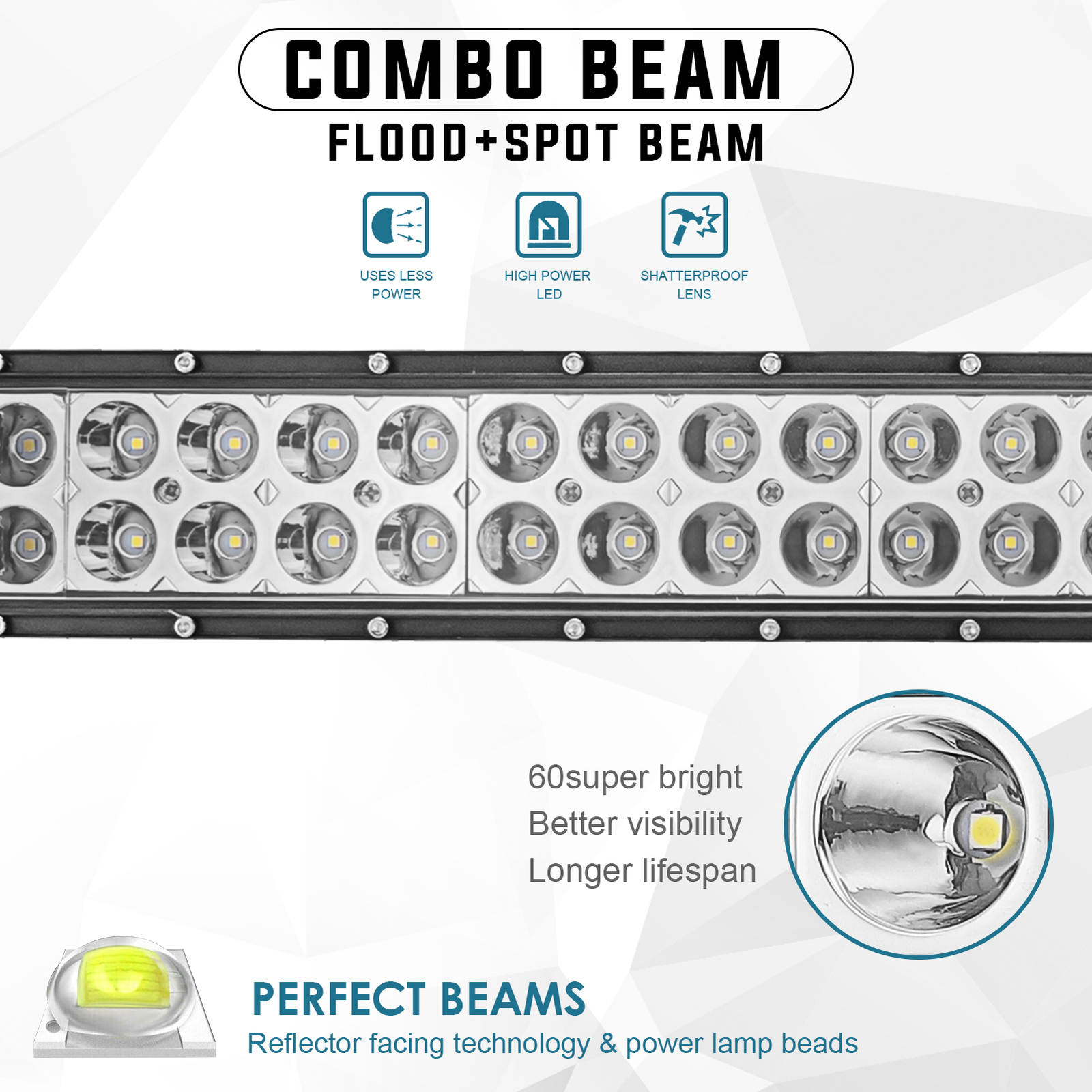 For Polaris Ranger 570 900 1000 Fullsize 52" LED Curved Light Bar Bracket Wire