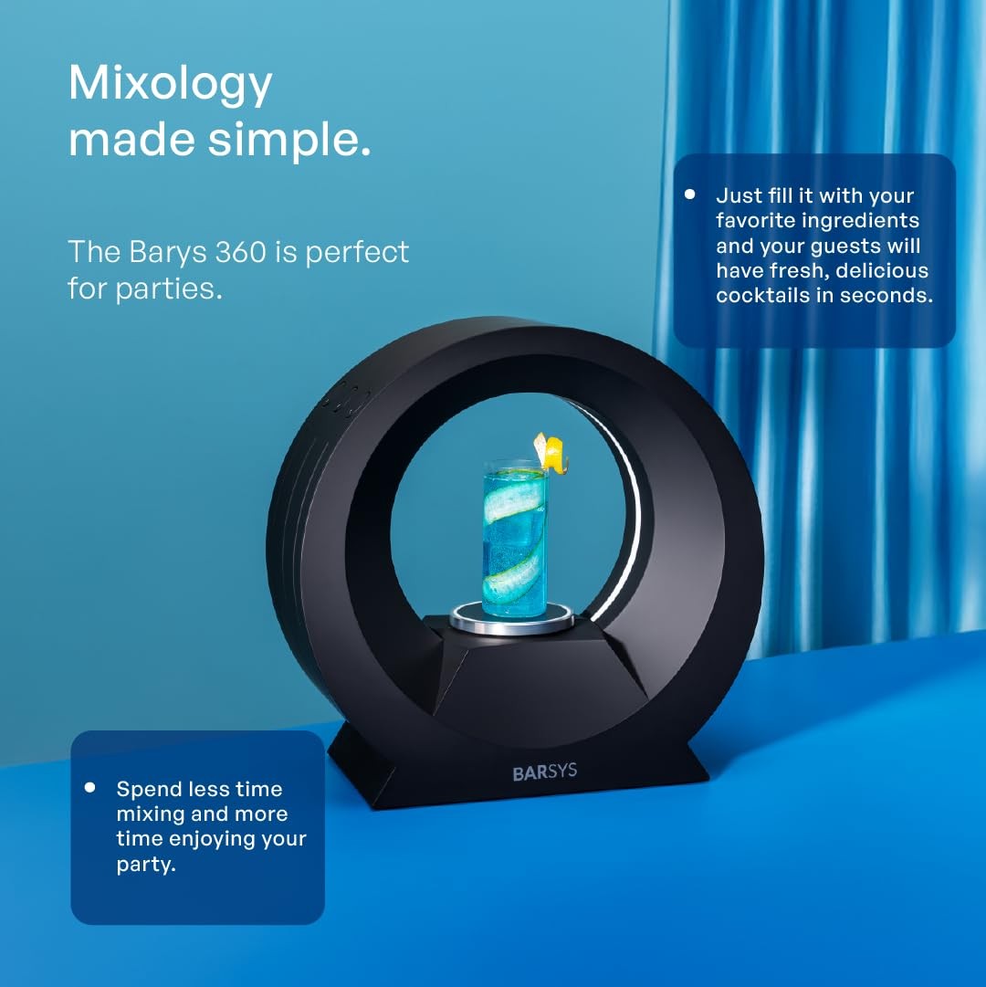 Barsys 360 Cocktail Maker Machine (Black) : Smart Margarita Medium, Black