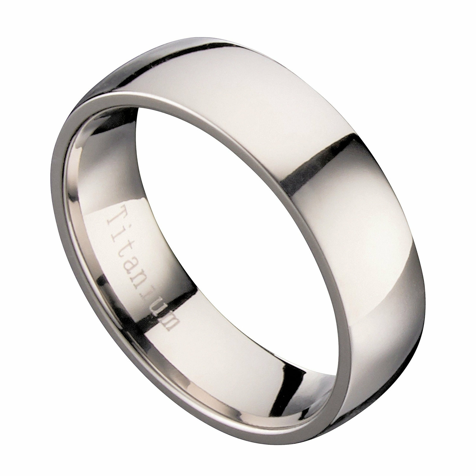 Titanium 3mm-9mm Wedding Band Polished Comfort Fit Ring