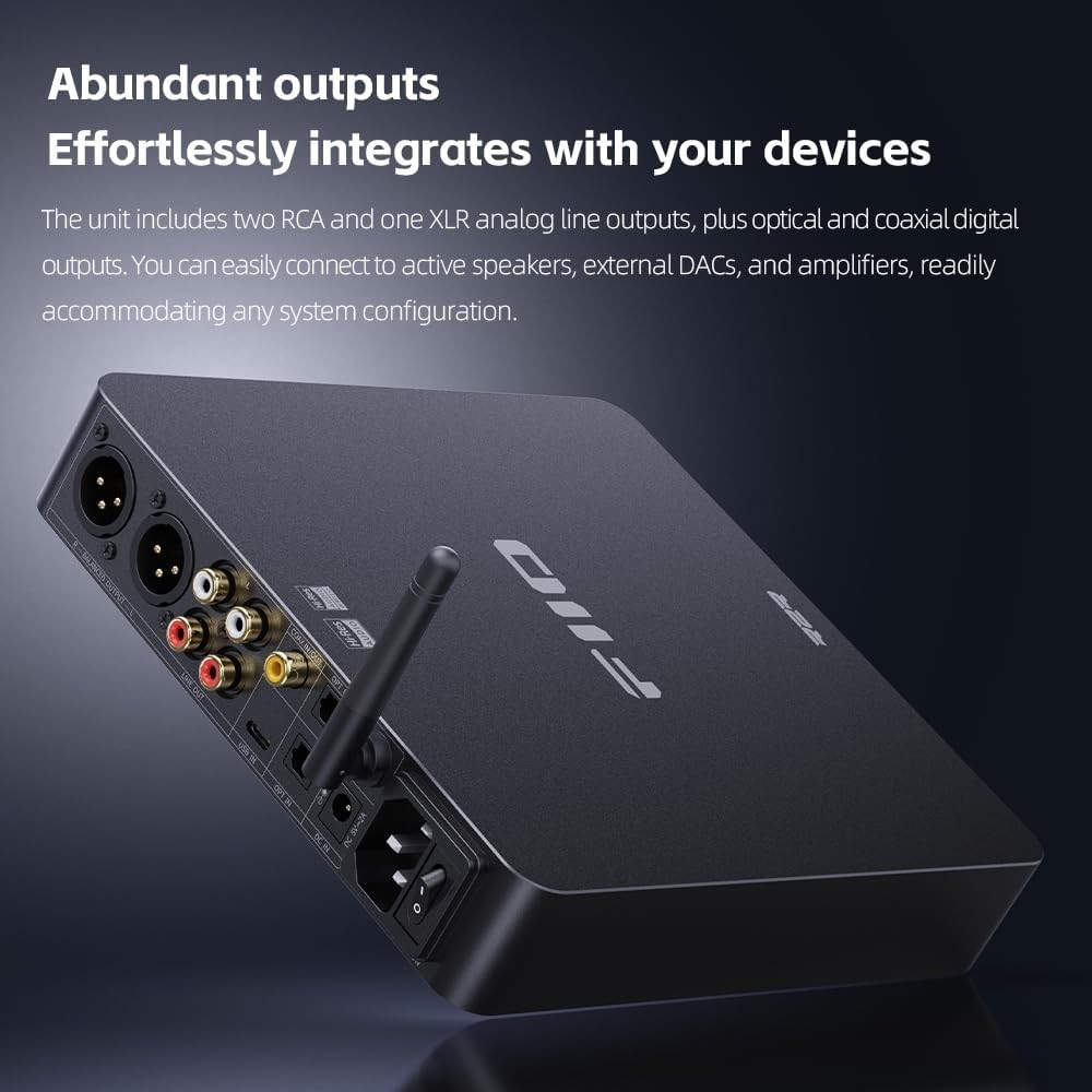 FiiO BR15 R2R High-Resolution Bluetooth 6.0 Audio Receiver with QCC5181 (Black)