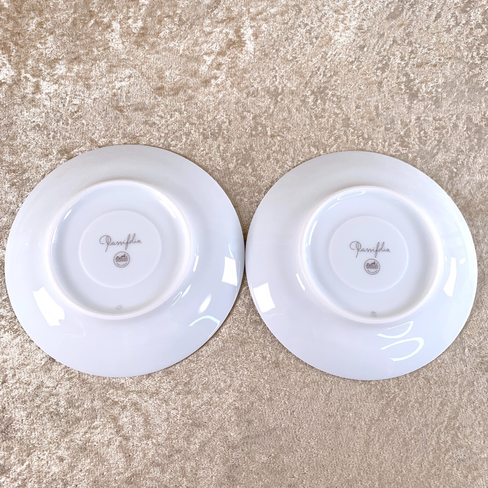 Hermes Demitasse Cup & Saucer Passifolia Porcelain Tableware Botanical 2 Sets