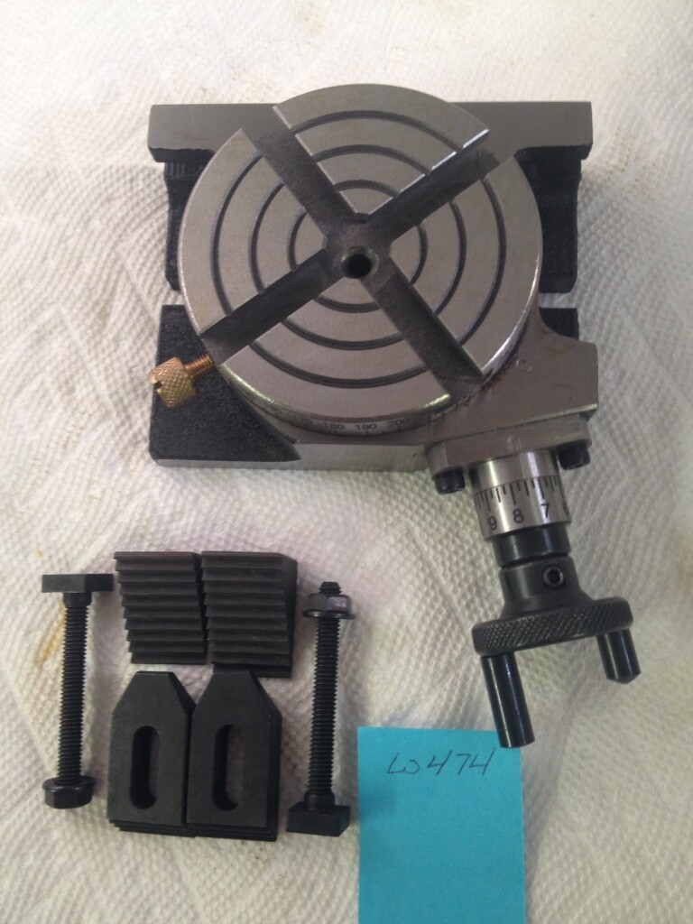 1 NEW 3" VERTICAL / HORIZONTAL ROTARY TABLE WITH CLAMPING KIT. NICE SET. (W474)