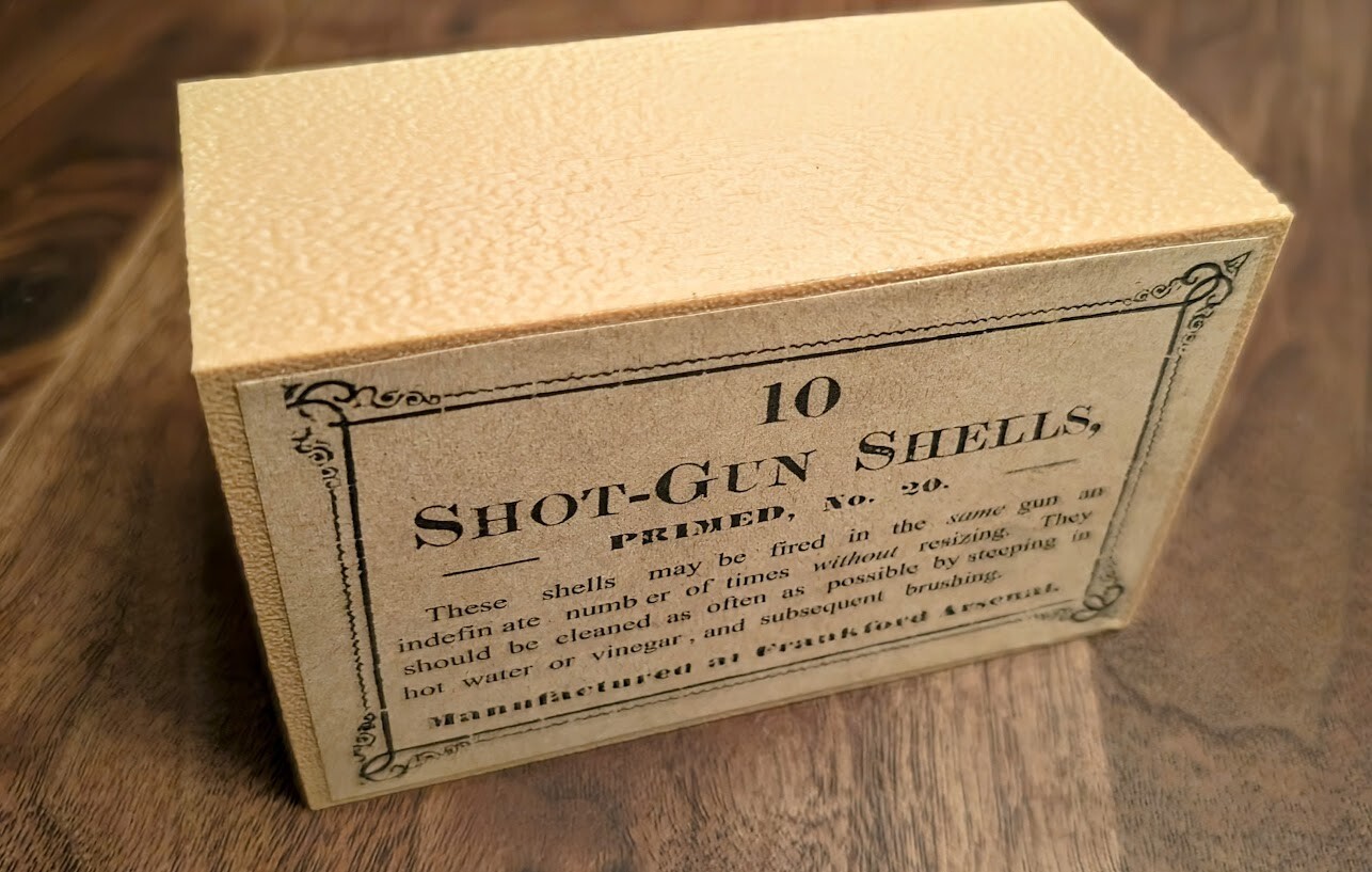 Cartridge Box: All-Plastic Vintage Style 12 Gauge Shotgun Shell, 10-Round