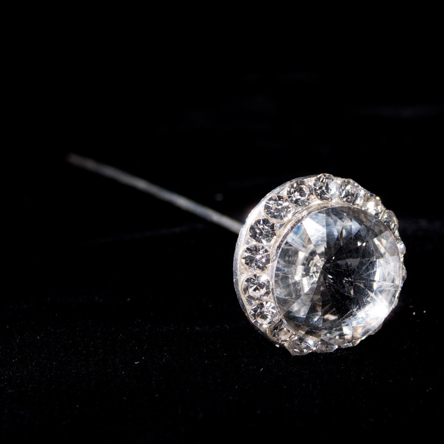 12-PACK BRIDAL CRYSTAL RHINESTONE BOUQUET PICKS PINS