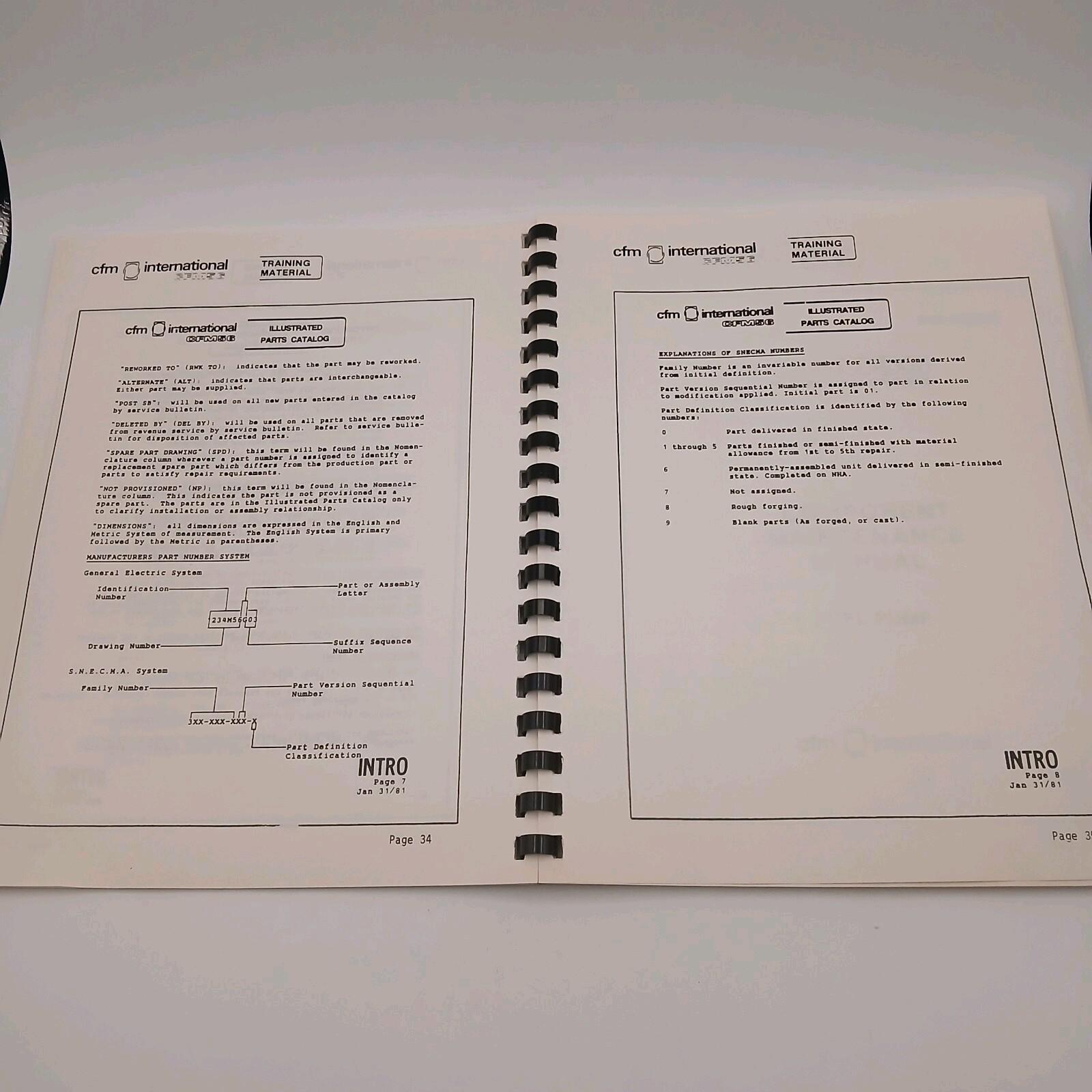 Vintage CFM International CFM56 Engine Maintenance Introduction Student Notebook