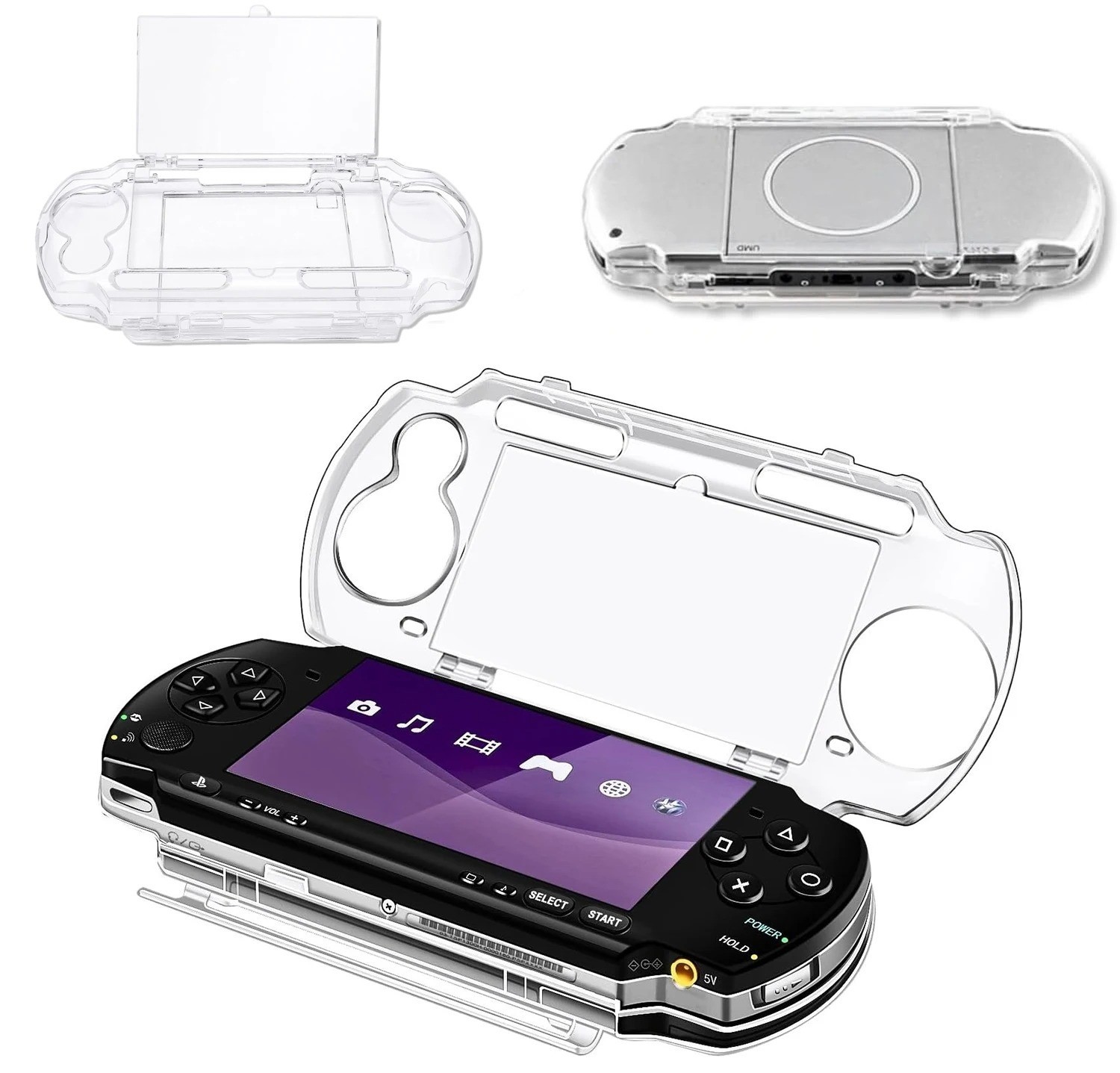 Clear Anti-dust Hard Skin Case Protector Cover for Sony PSP 2000 3000 Console