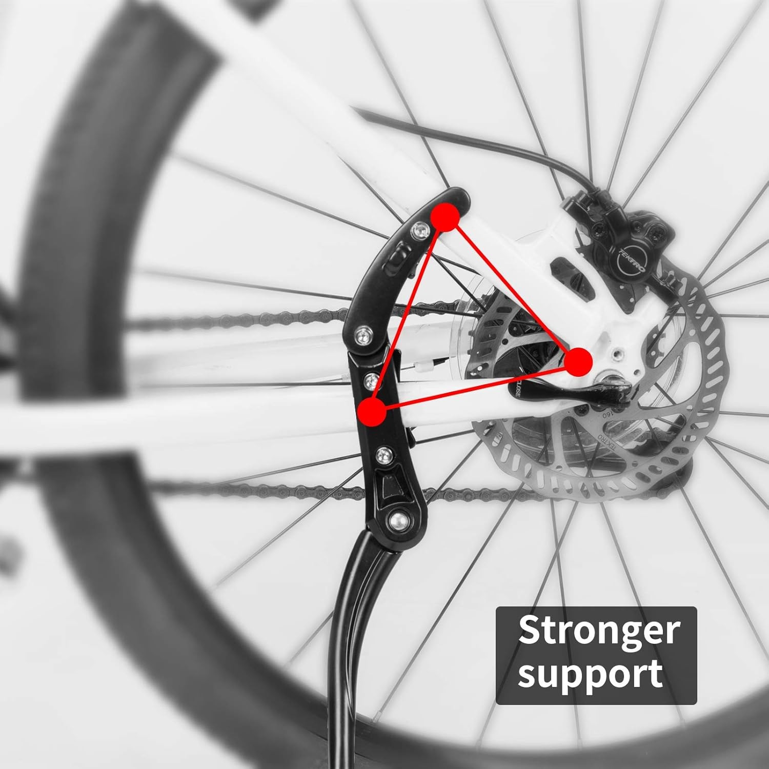 ROCKBROS Bike Kickstand for 24"-29" Adjustable Road Mountain Bike Side Stand