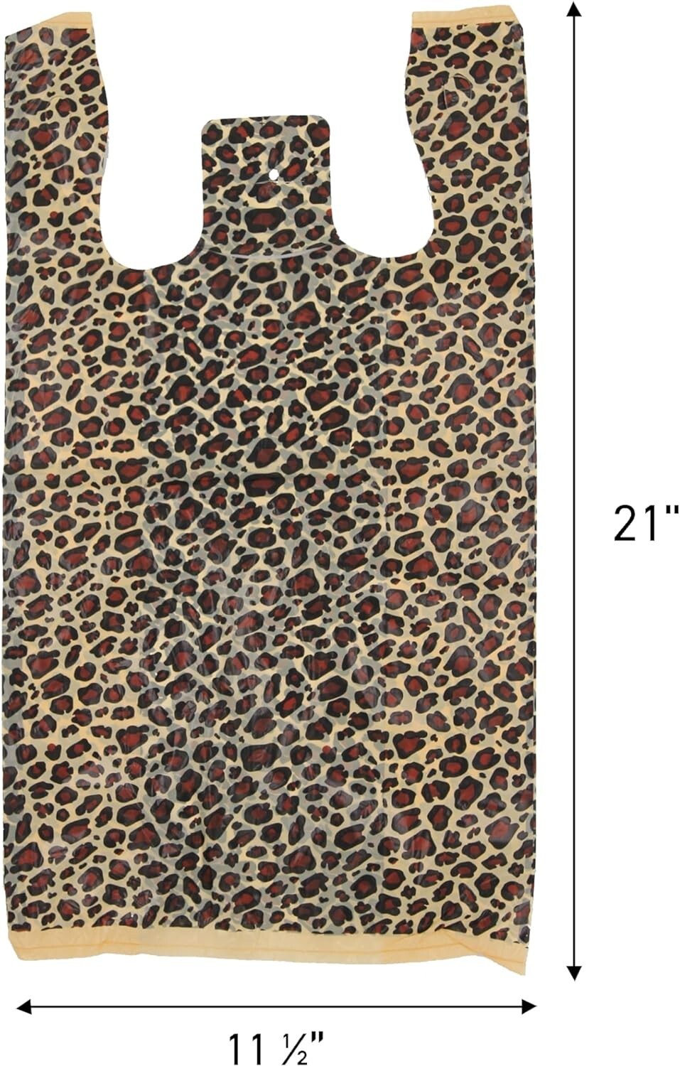 Plastic Shopping Bags 1000 Cheetah Leopard Grocery Merchandise 11 ½" x 6" x 21"