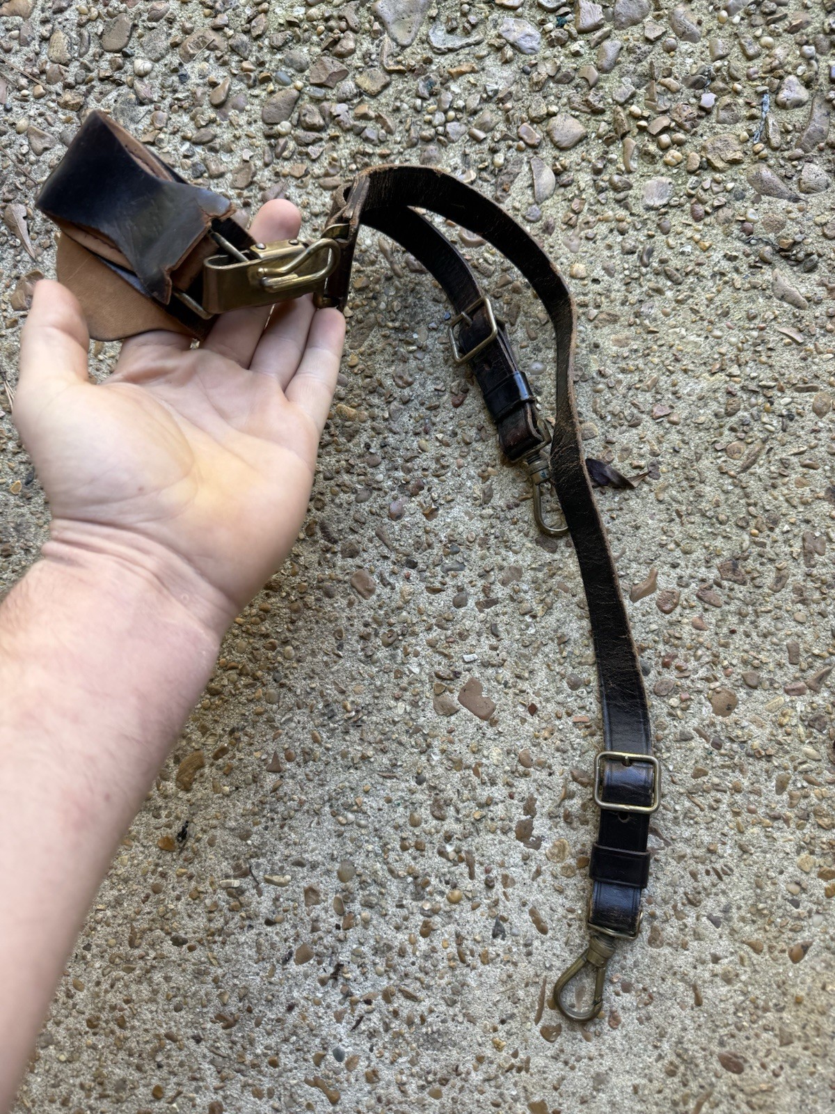 German Military Sword Hanger WW1 WW2 Era Unsure Leather