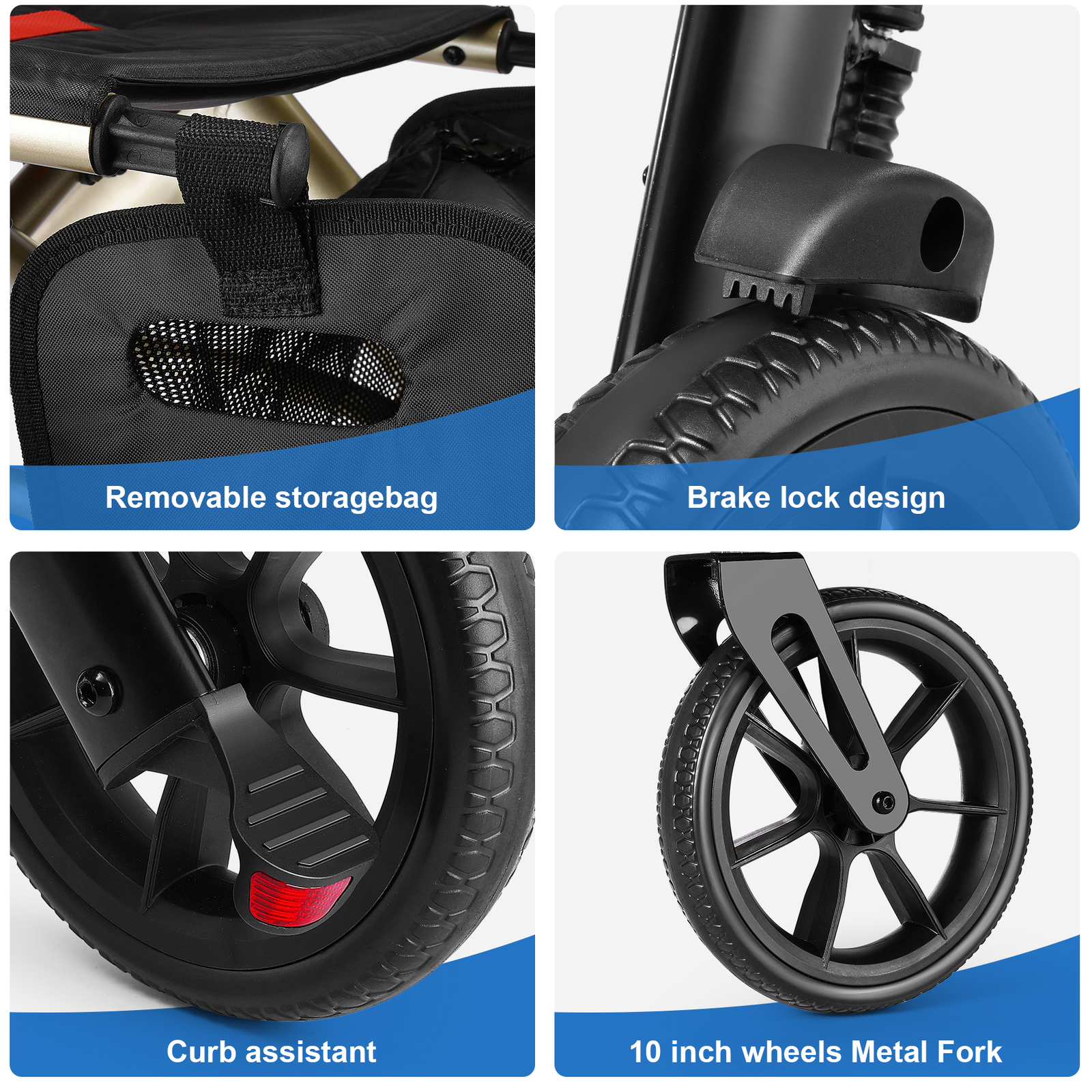 Walk Mate Rollator Walker Heavy Duty Folding 300lb Rolling Wide Seat w/ 4 Wheels