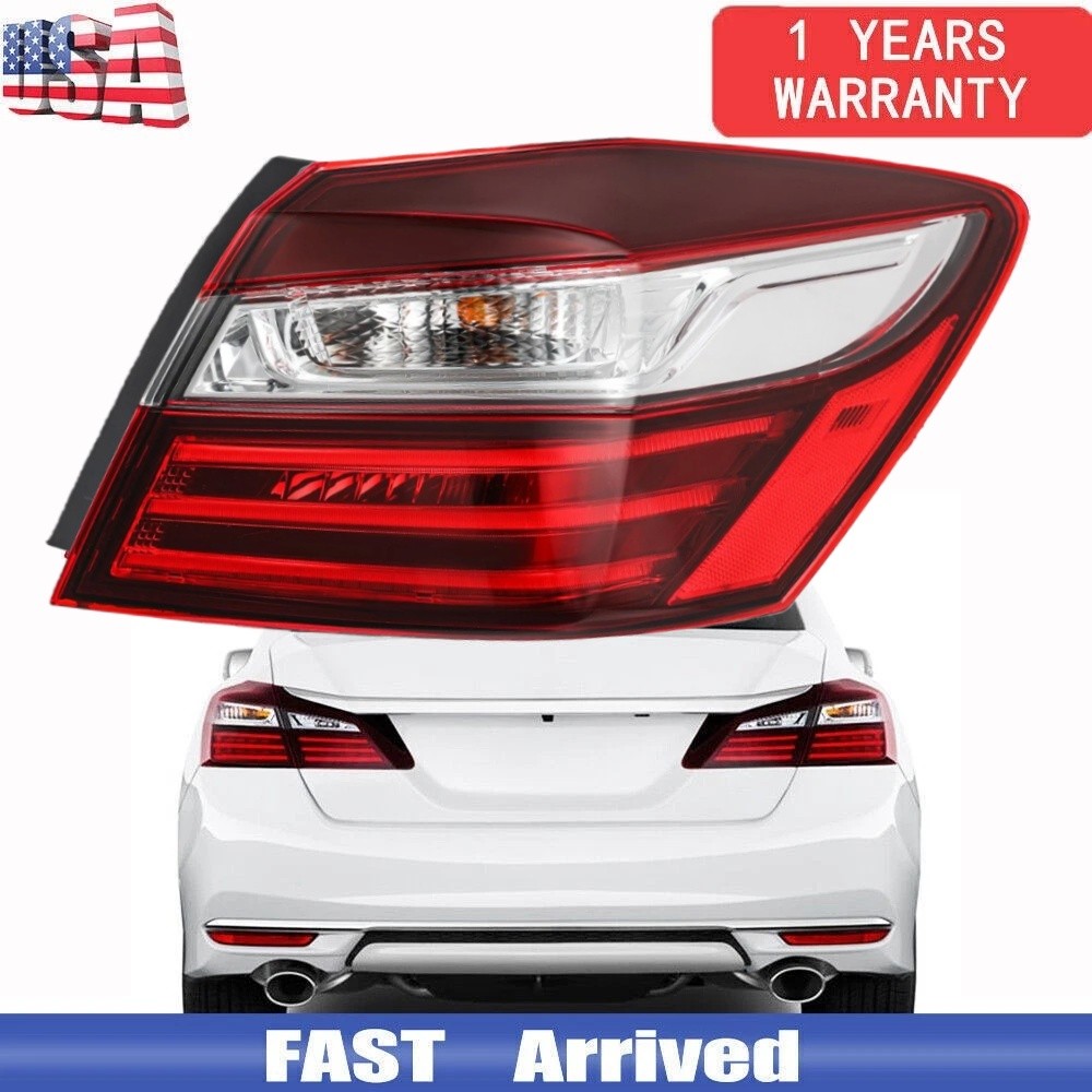 Passenger RH Tail Lights Taillight Lamps Outer For Honda Accord 2016-2017 Right