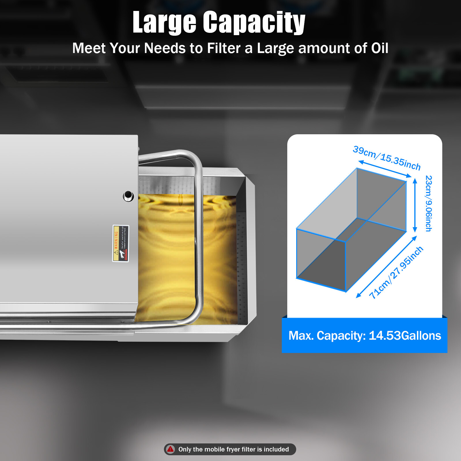 Commercial Fryer Oil Filter Cart Machine Kitchen Oil Filter System USA
