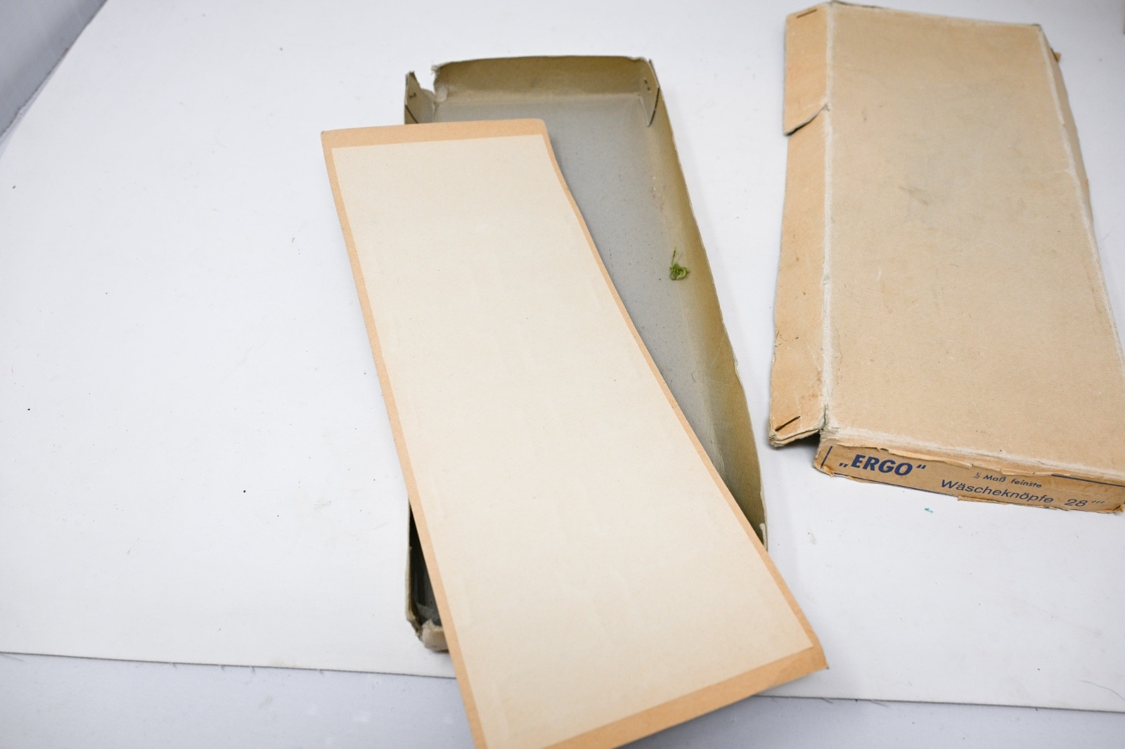 WWII German Original Sheet of Grey Uniform Buttons On Original Card with Box