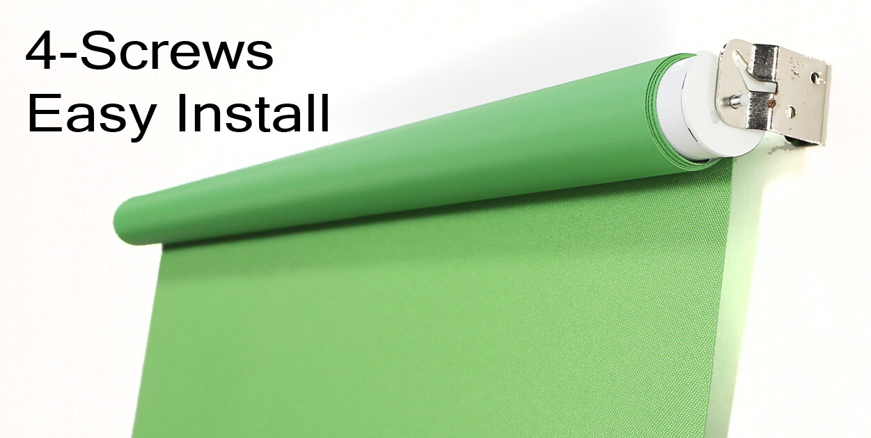 WHITE 2.5'X5' Wall/Ceiling Mounted Rollup Background System ID Photos Headshots