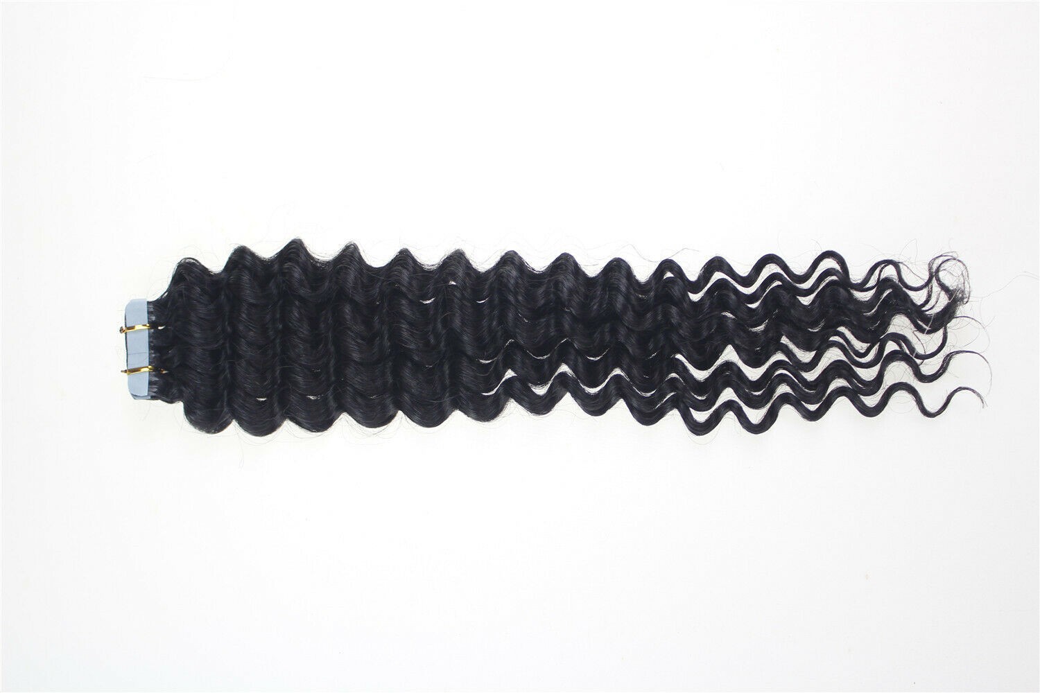 Invisible Tape in Hair Extensions 100% Human Hair Balayage Curly Skin Weft 18in