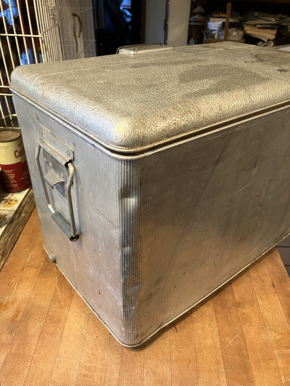 J.C. Higgins Aluminum Cooler Camping Ice Chest Vintage 1950's MCM Sears Roebuck