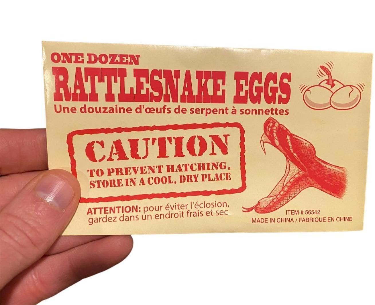 3 RATTLESNAKE EGGS JOKE Envelope Fake Snake Packs Trick Prank Gag Gift Fun Toy