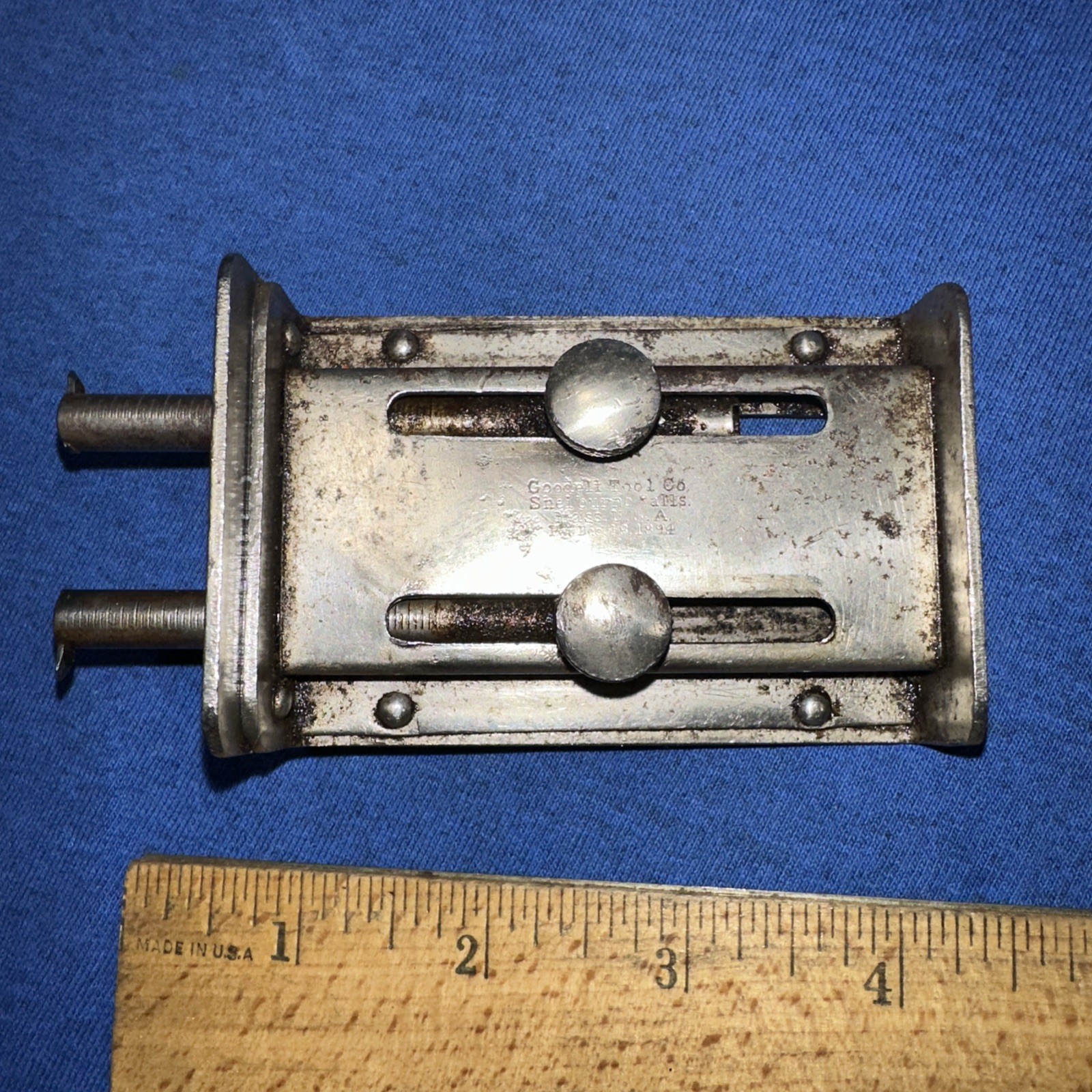 Goodell tool company butt gauge antique vintage Shellburne Falls Mass.