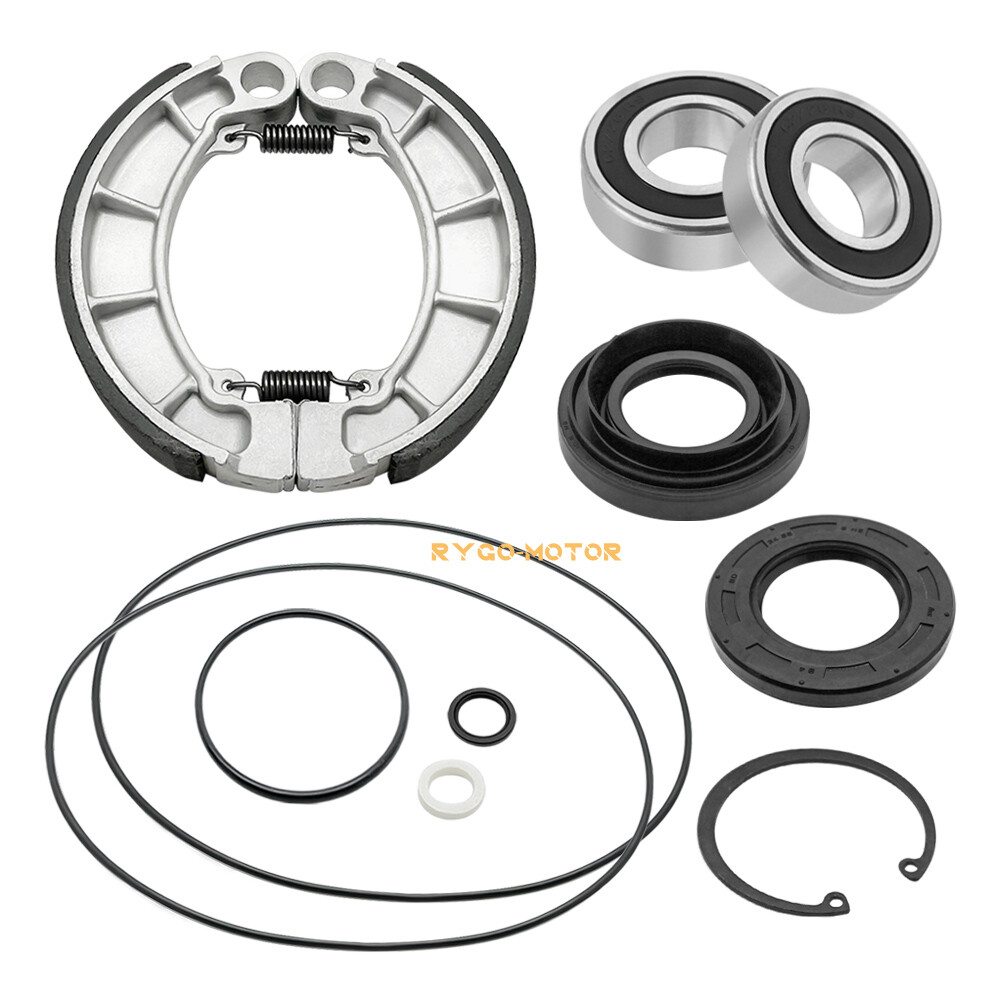 Rear Brake Drum Bearing Seals &Shoes Kit for Honda Rancher 350 400 TRX350 TRX400