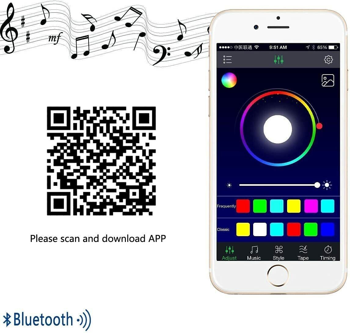 RGB/RGBW Bluetooth Controller APP Control for 5050 3528 RGB LED Strip Lights