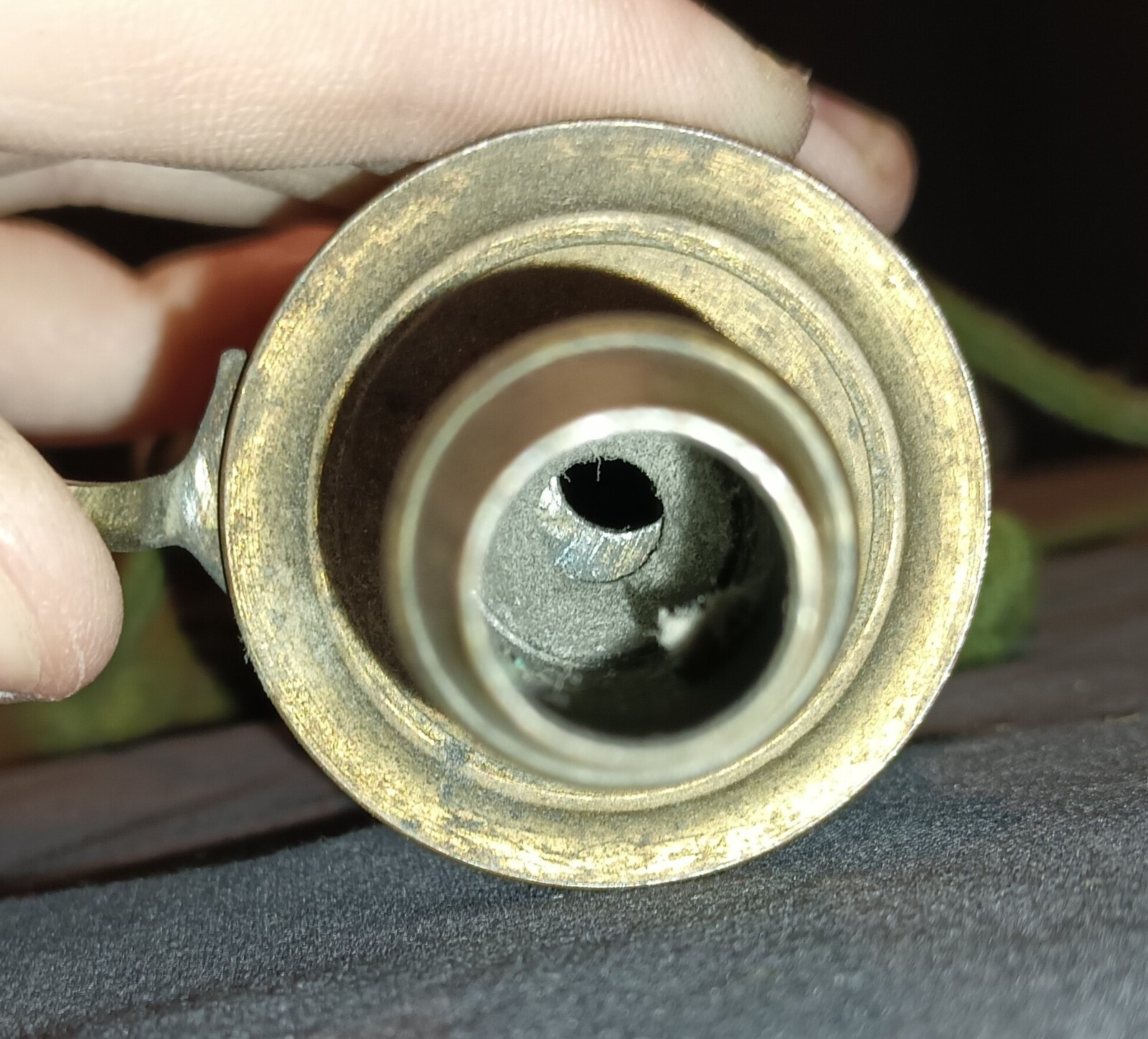 ANTIQUE CIVIL WAR Era Copper Brass BLACK POWDER FLASK