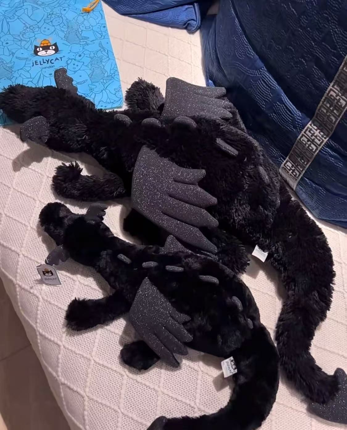 Jellycat Onyx Dragon Plush – Black - RETIRED RARE 50cm - NEW WITH TAGS Gifts