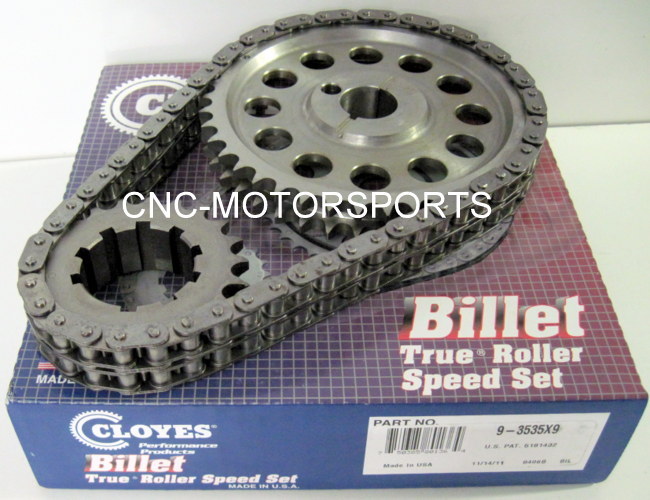 SB FORD 302 347 STREET BILLET TRUE ROLLER TIMING CHAIN 9 KEYWAY CLOYES 9-3535X9