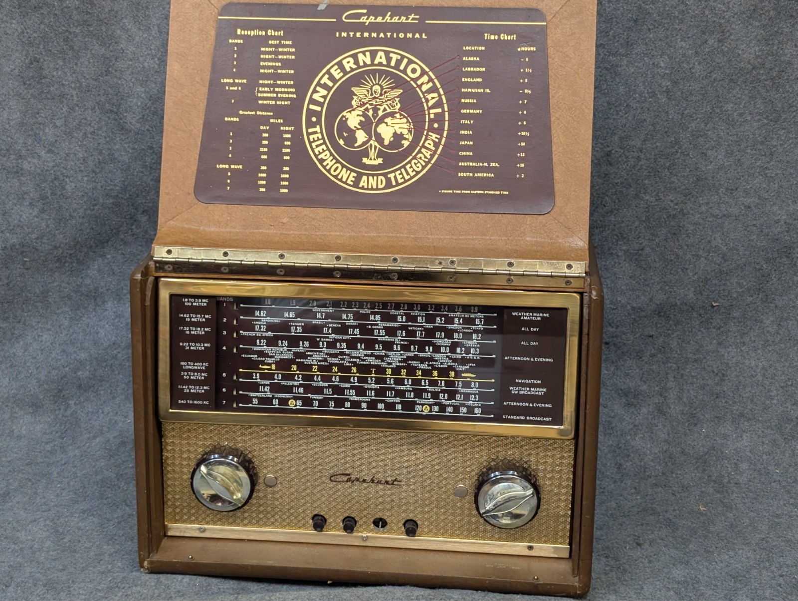 Capehart International 88P66BNL PORTABLE MULTIBAND TUBE RADIO - For Parts