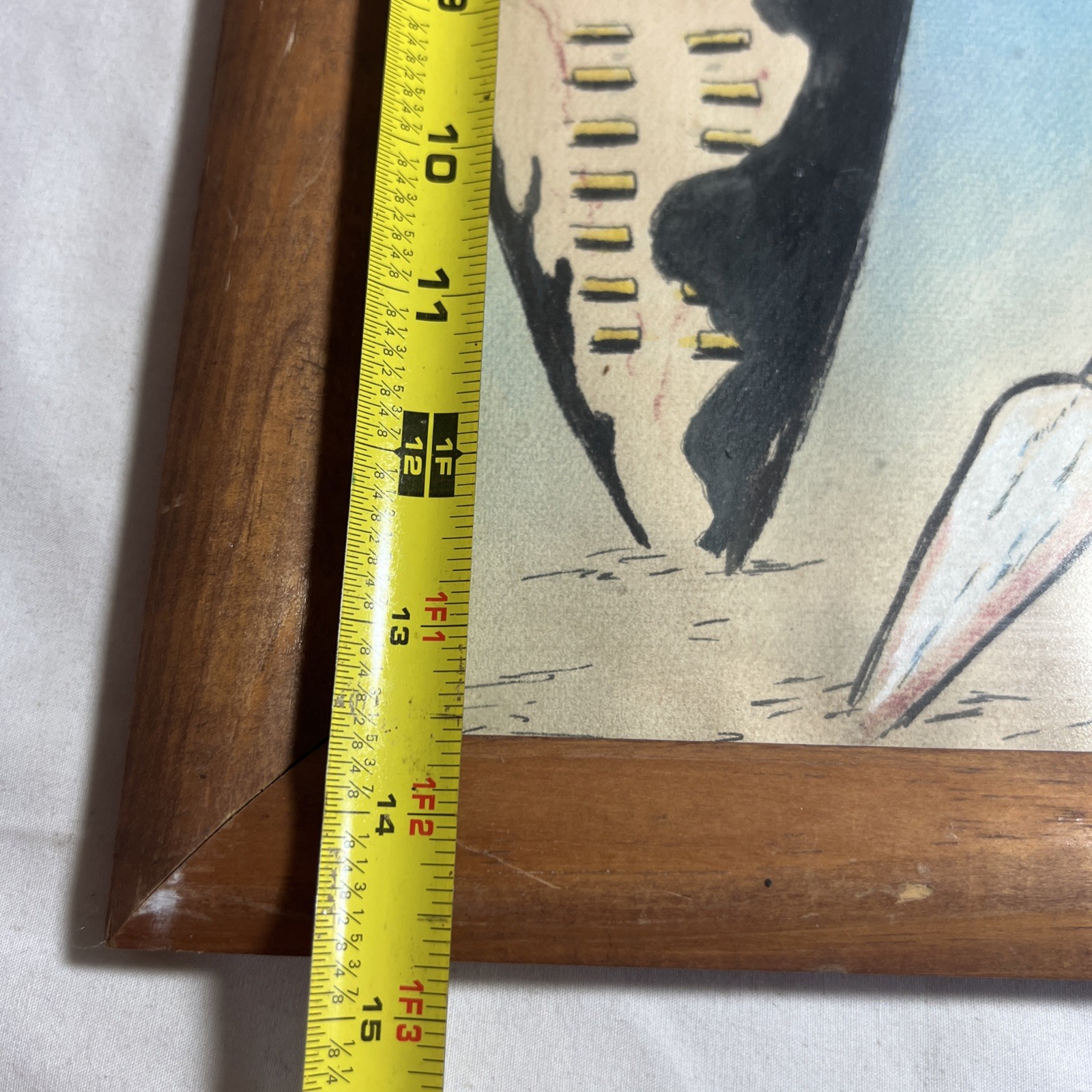 Zulu Cowhide Shield Framed Painting Signed