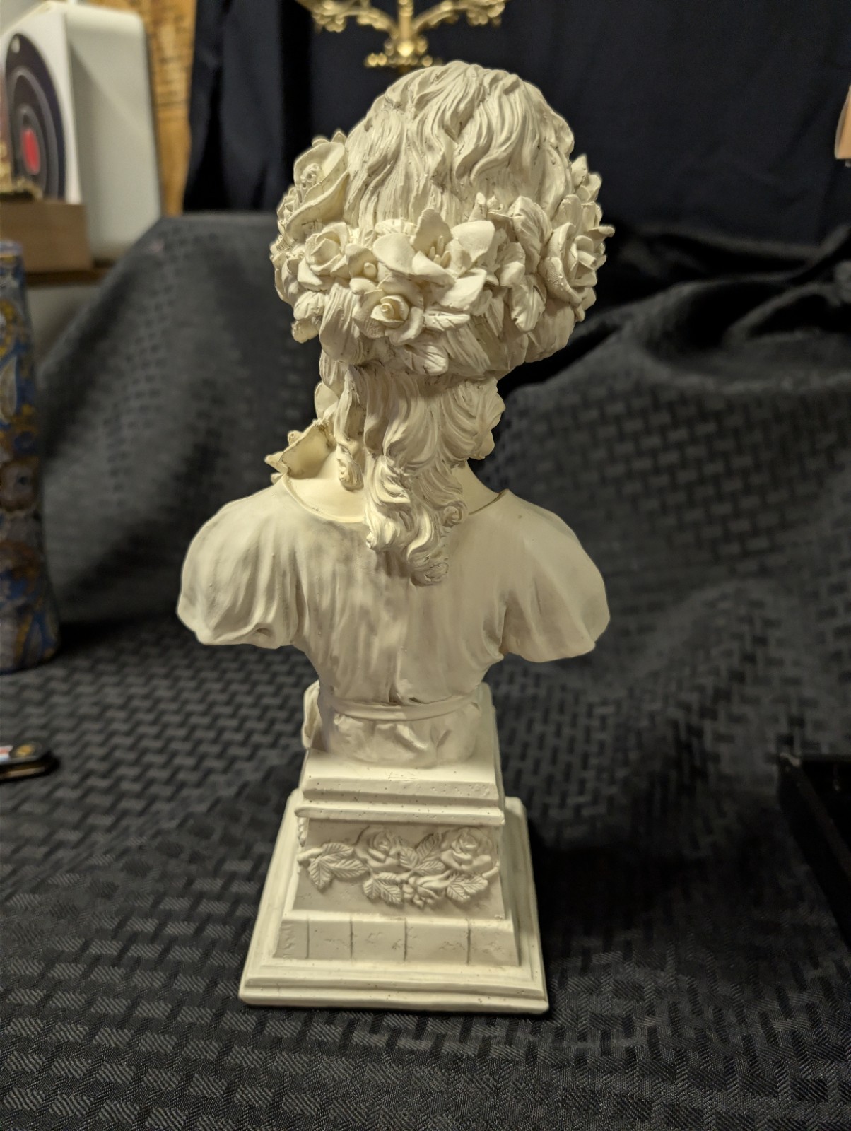 Art Nouveau alabaster bust of a woman by Adolfo Cipriani.