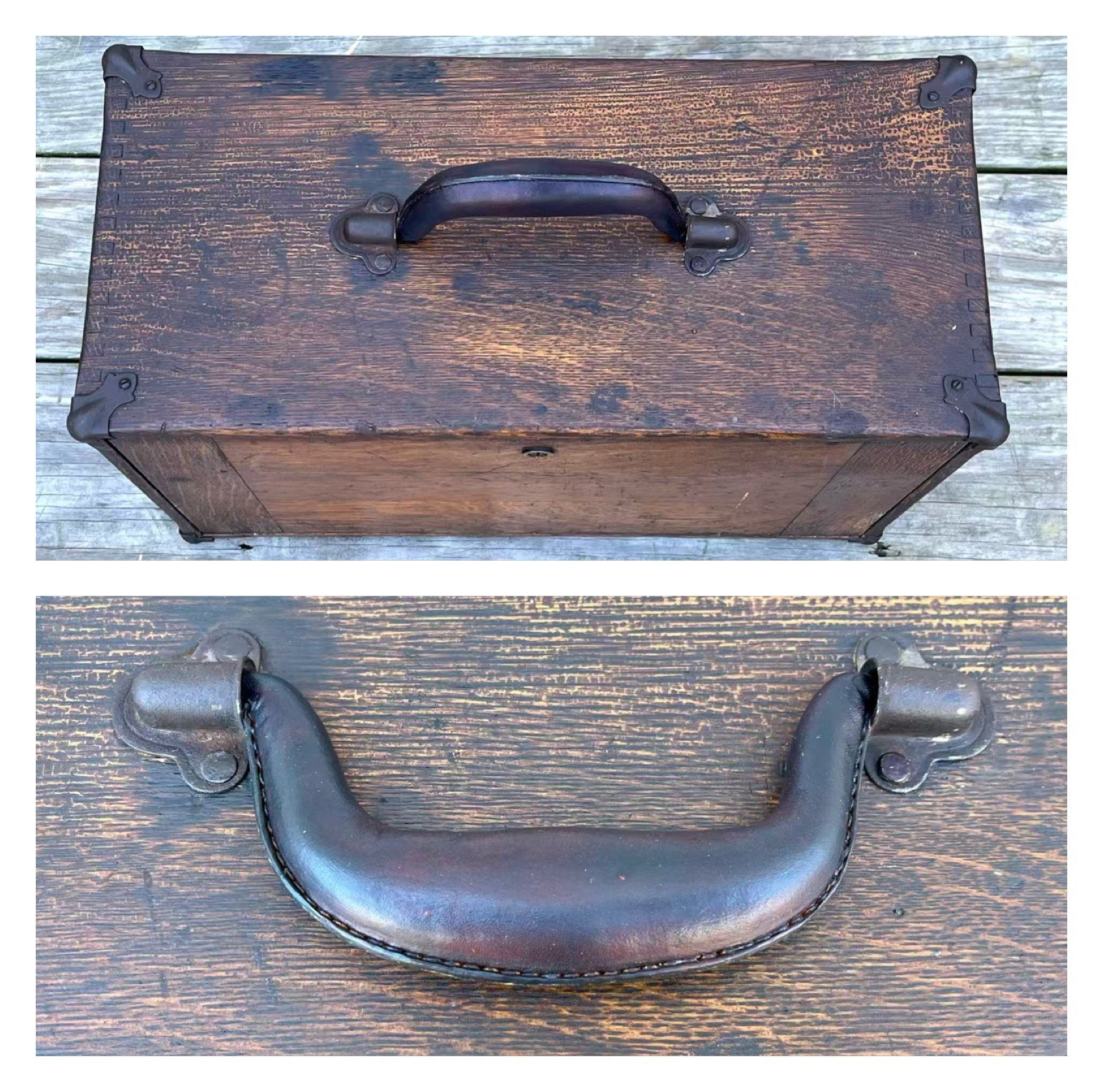 Antique Union 6 Drawers Oak Wood Machinists Tool Chest Box