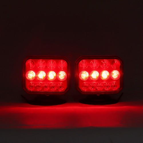 2X Wireless Trailer Lights Magnetic LED Tow Light Turn Signal Brake Reverse Stop