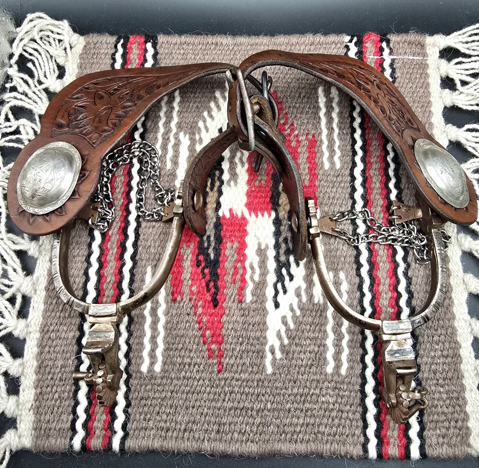 Vintage E. Garcia Silver Overlay Spurs