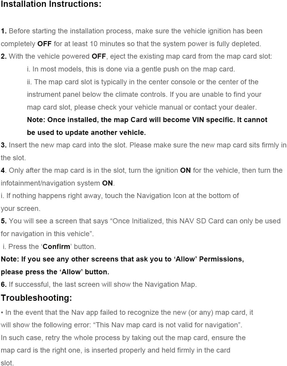 2024 Released GPS Navigation sd Card Fits Cadiliac Chevrolet Buick GMC,Map Updat