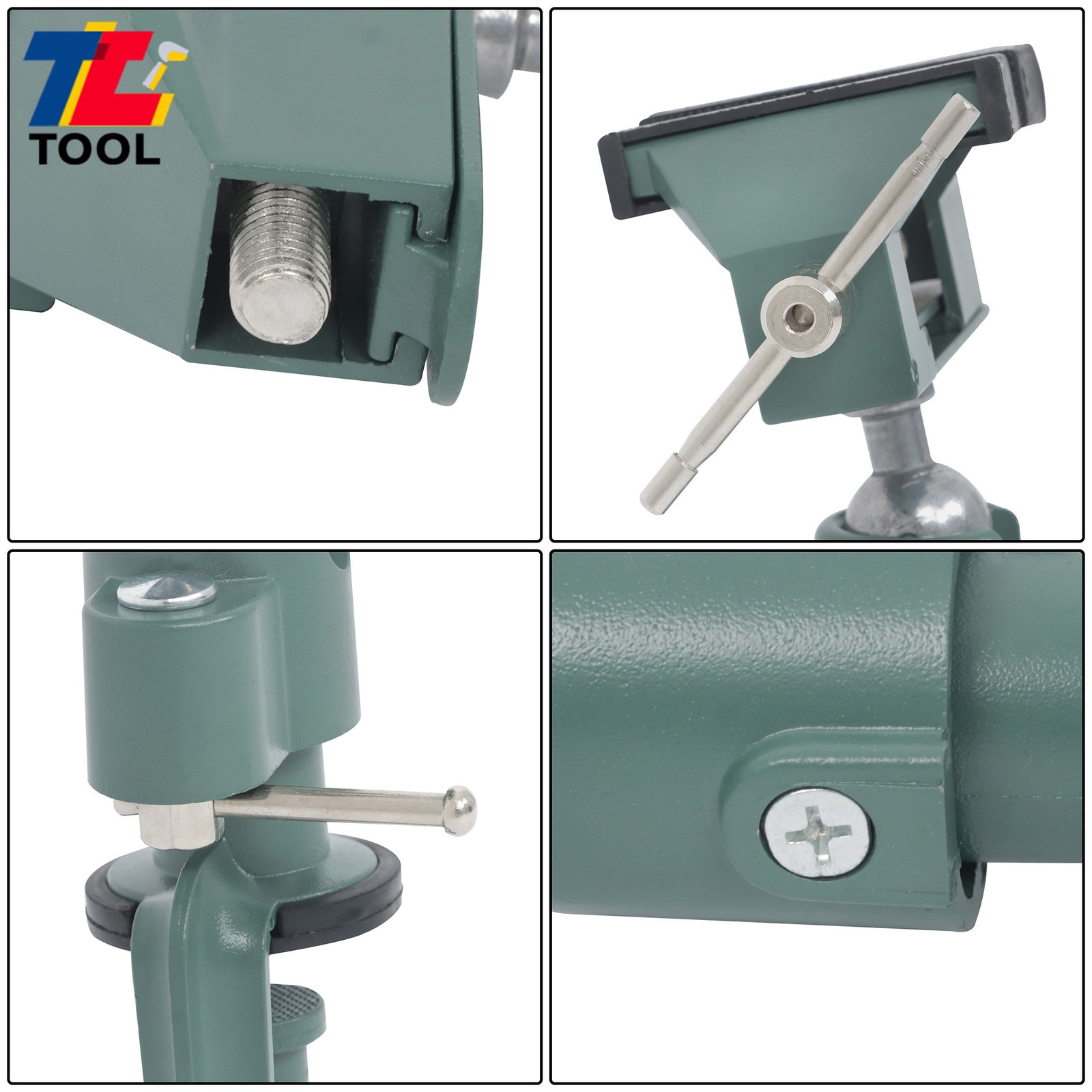 3" Table Bench Vise Work Bench Clamp 360° Swivel Rotating Hobby Crafts Universal