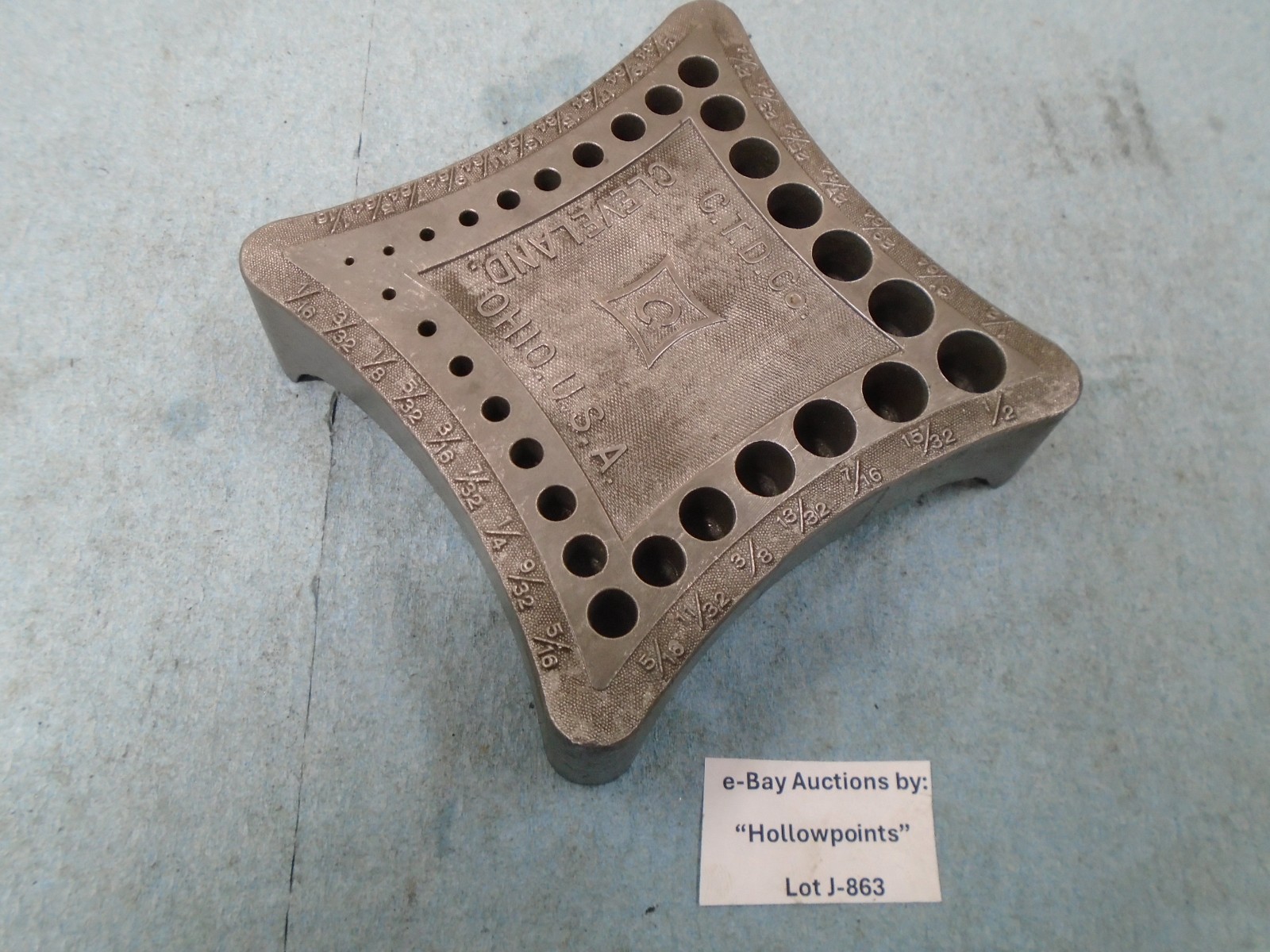 Cleveland Twist Drill C.T.C Fractional vintage Drill Index Holder Nice! J863