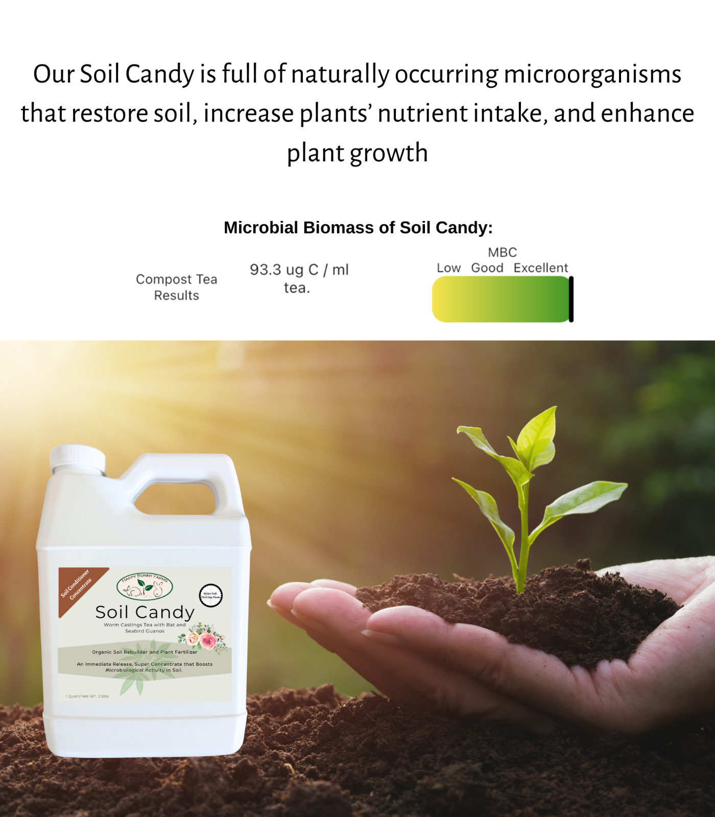 Worm Castings Tea with Bat and Seabird Guanos. Soil Candy, 8oz