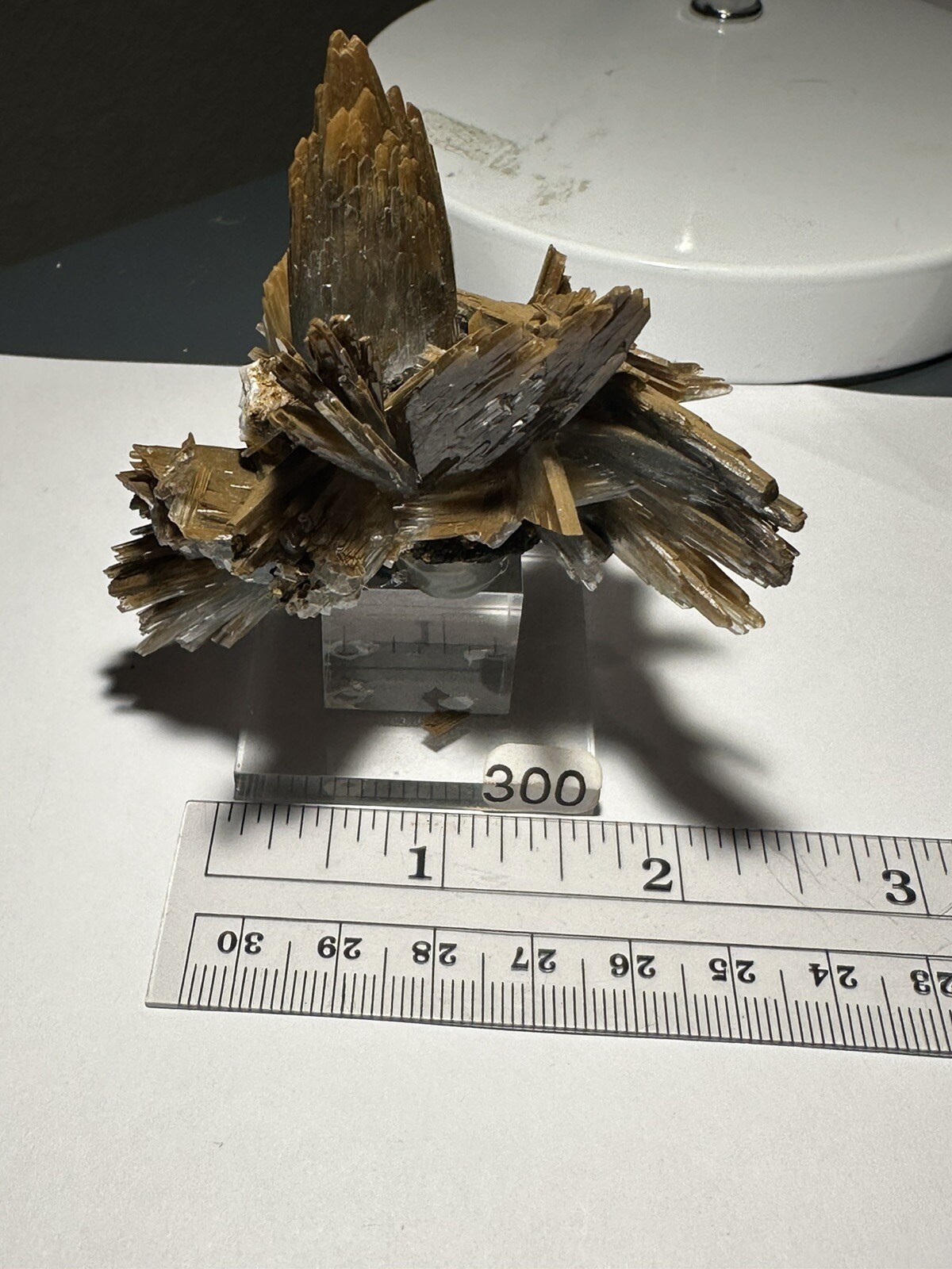 High quality rare blue barite 89 Gram specimen on acrylic stand!!