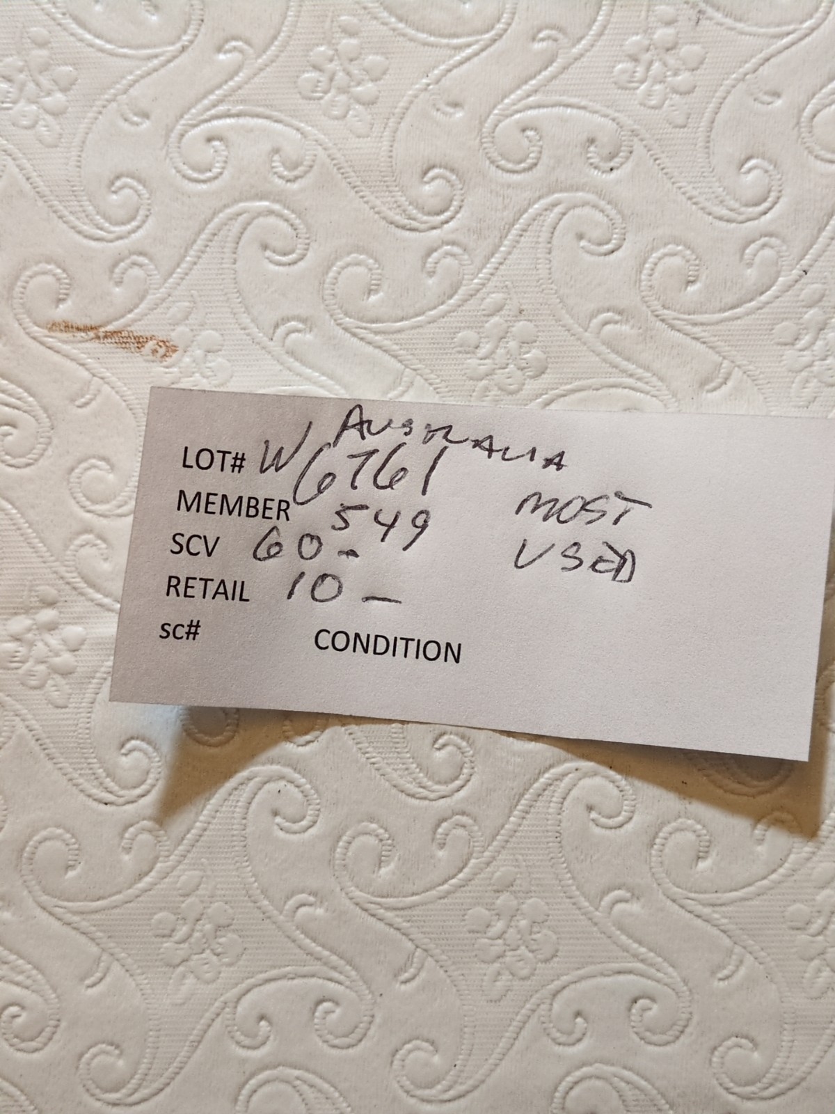 APC W6761 Australia most used on circuit sheets with $60 scv