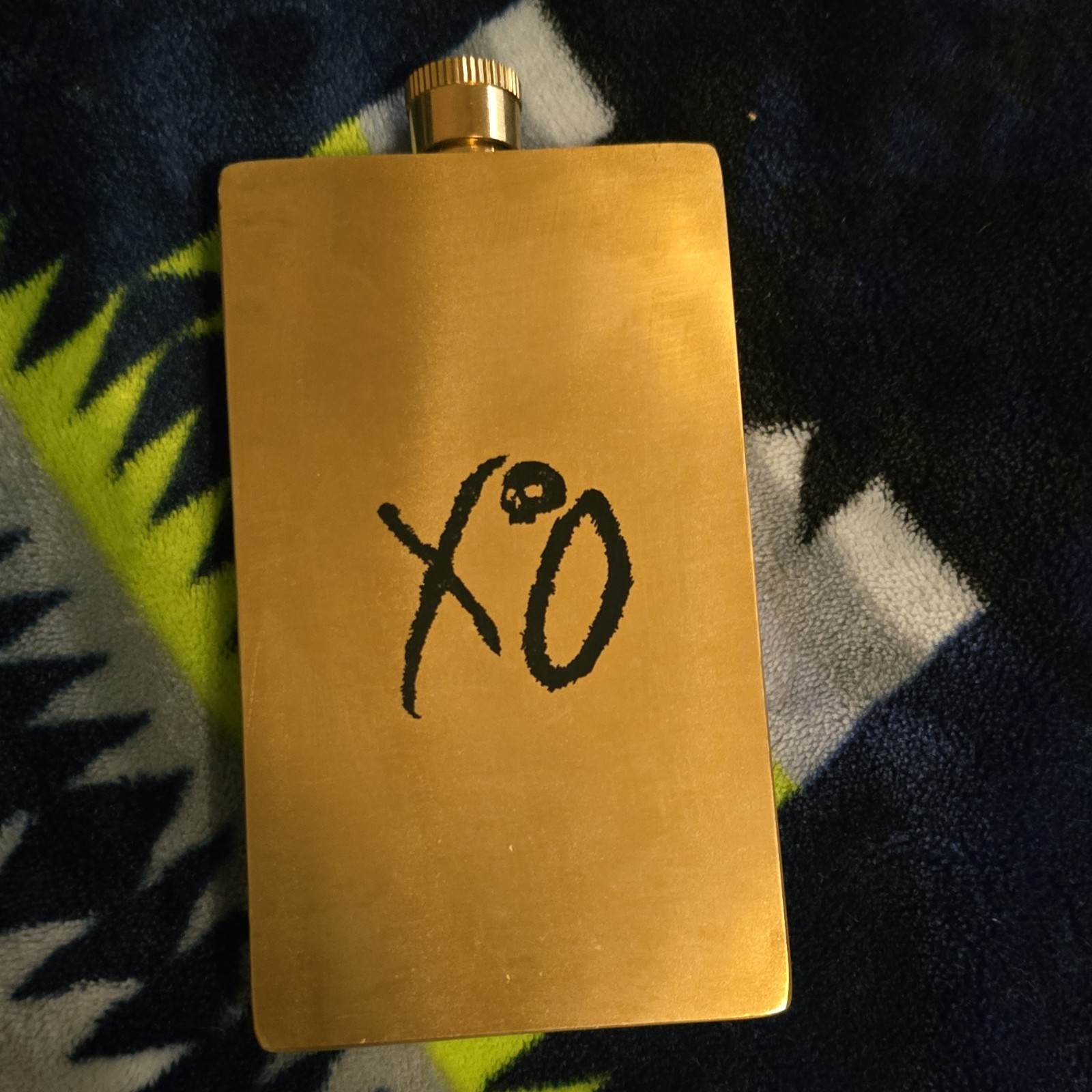 The Weeknd After Hours Flask XO Design Rectangle Solid Pattern